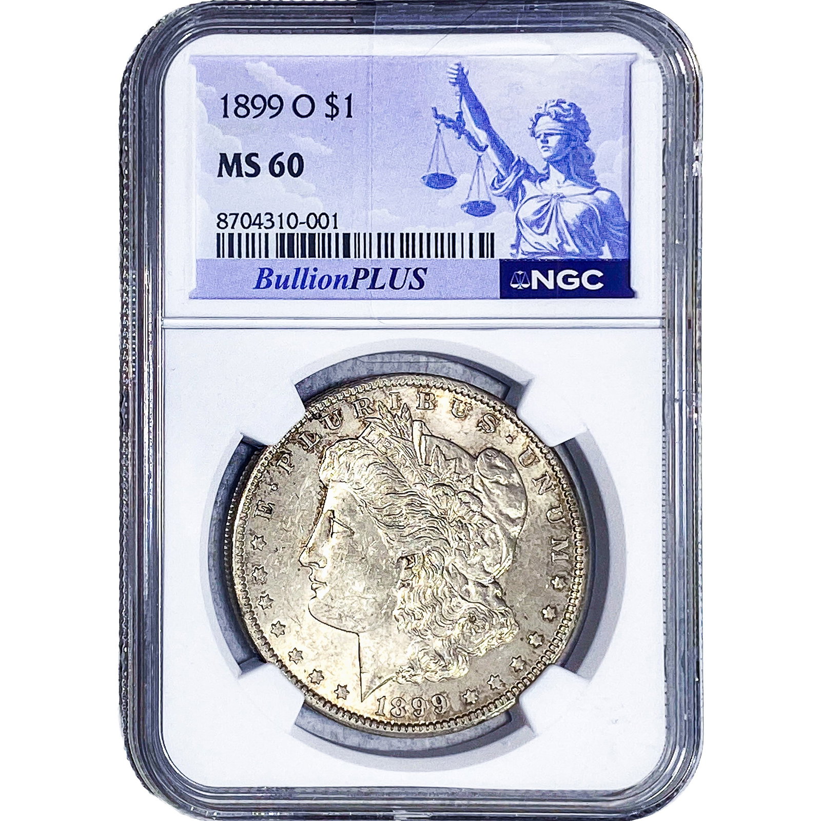 1899-O Morgan Silver Dollar NGC MS60: 1899-O Morgan Silver Dollar NGC MS60