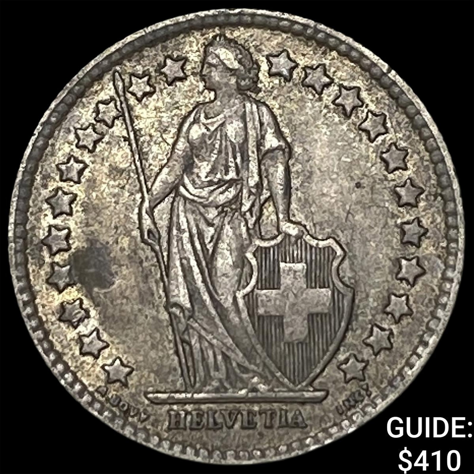 1894 Switzerland Silver 1/2 Franc: 1894 Switzerland Silver 1/2 Franc