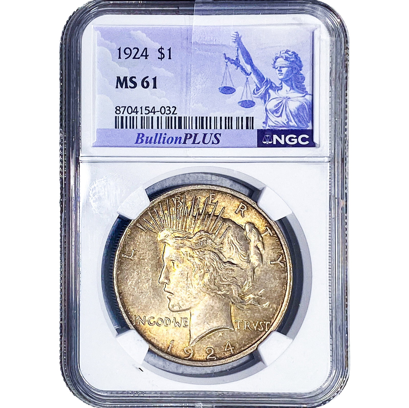 1927 Silver Peace Dollar NGC MS61: 1927 Silver Peace Dollar NGC MS61