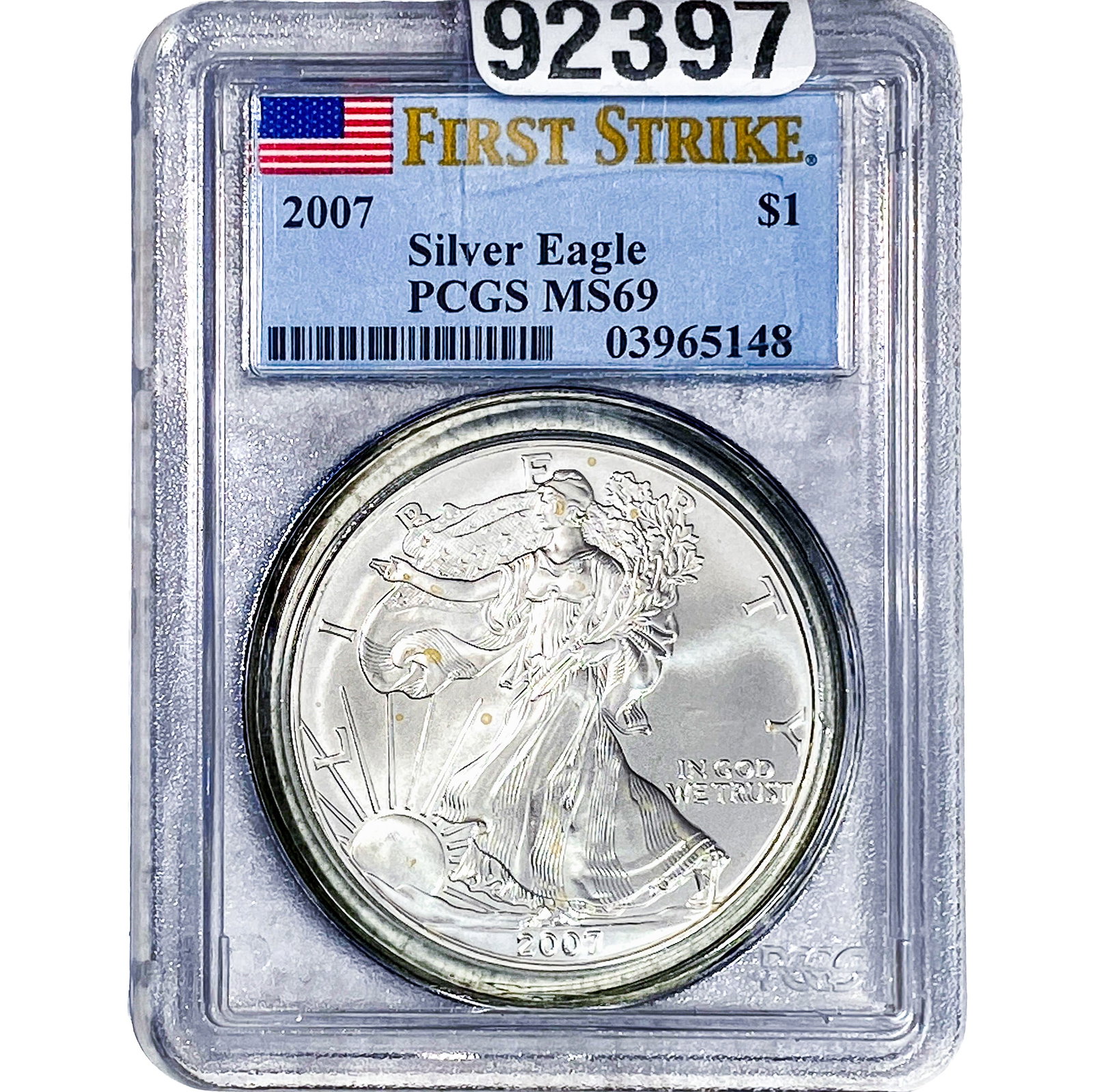 2007 Silver Eagle PCGS MS69 (1 of 2)