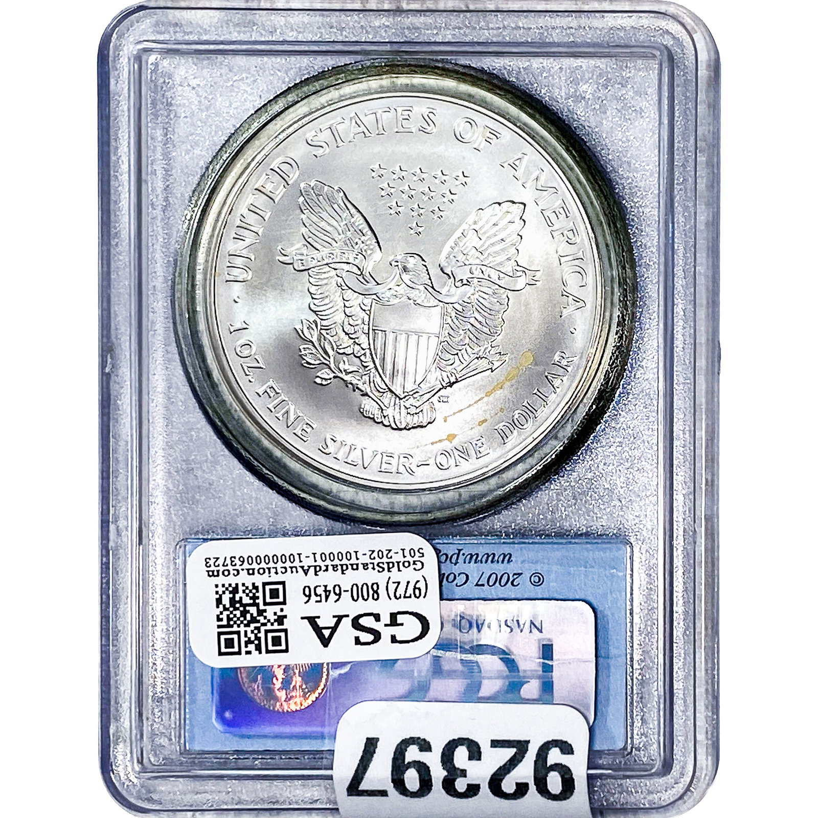 2007 Silver Eagle PCGS MS69 - 2