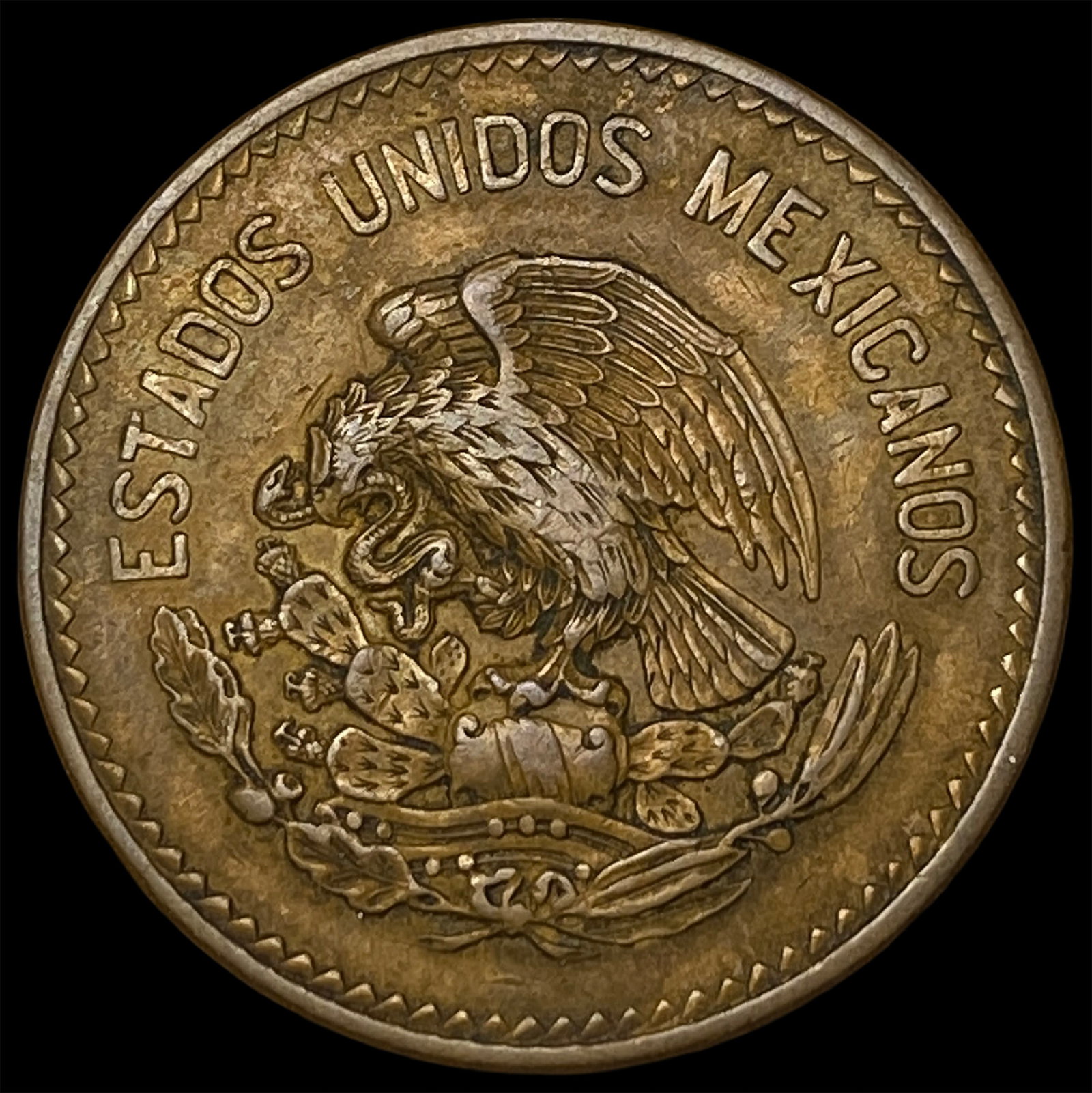 1943 Mexico Bronze 20 Centavos (1 of 2)