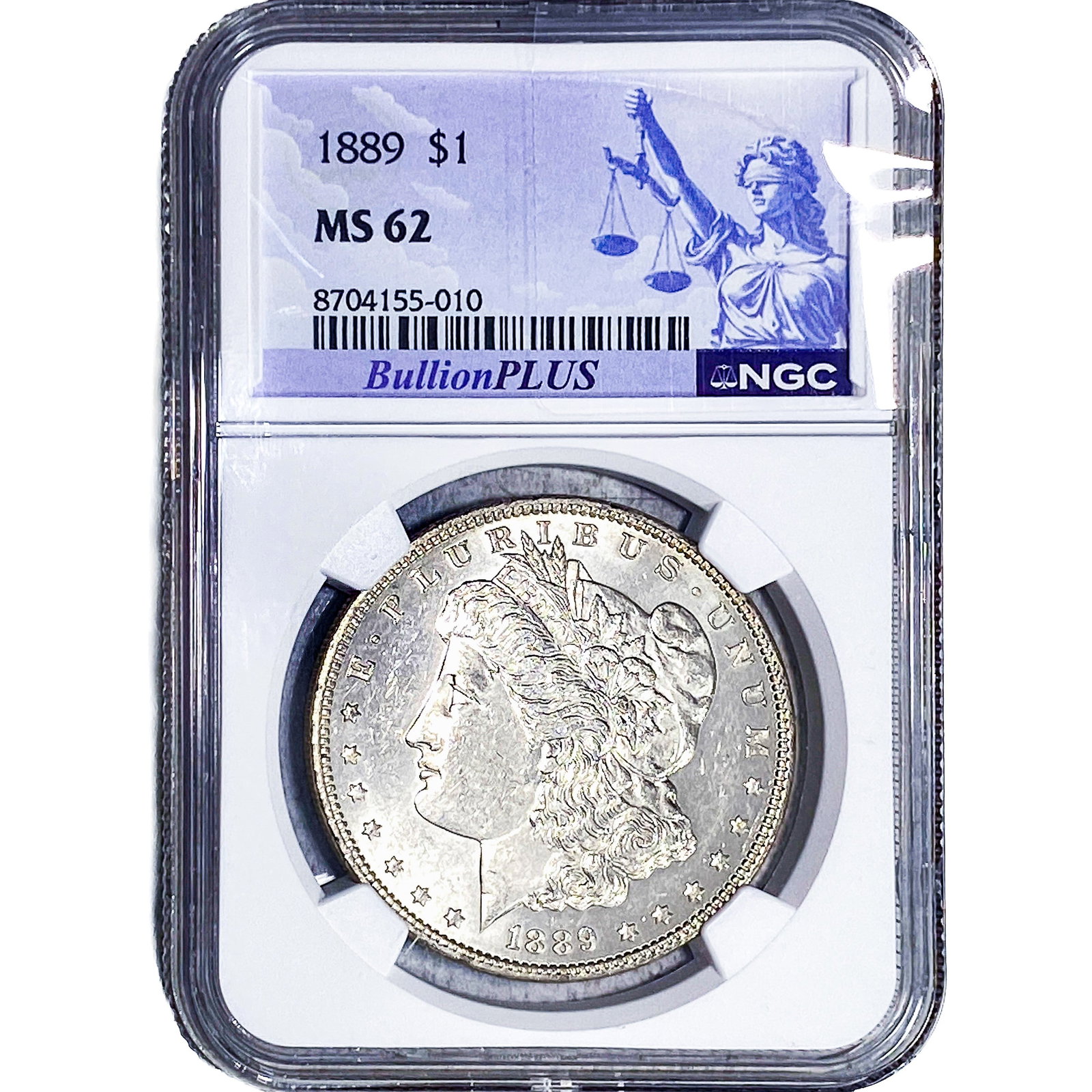 1889 Morgan Silver Dollar NGC MS62: 1889 Morgan Silver Dollar NGC MS62
