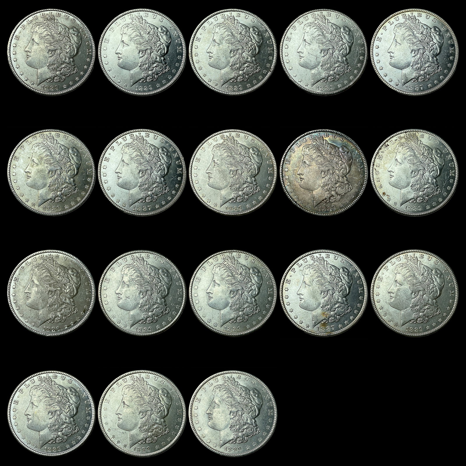 [18 Coins] Mixed Dates Morgan Silver Dollar (1 of 2)