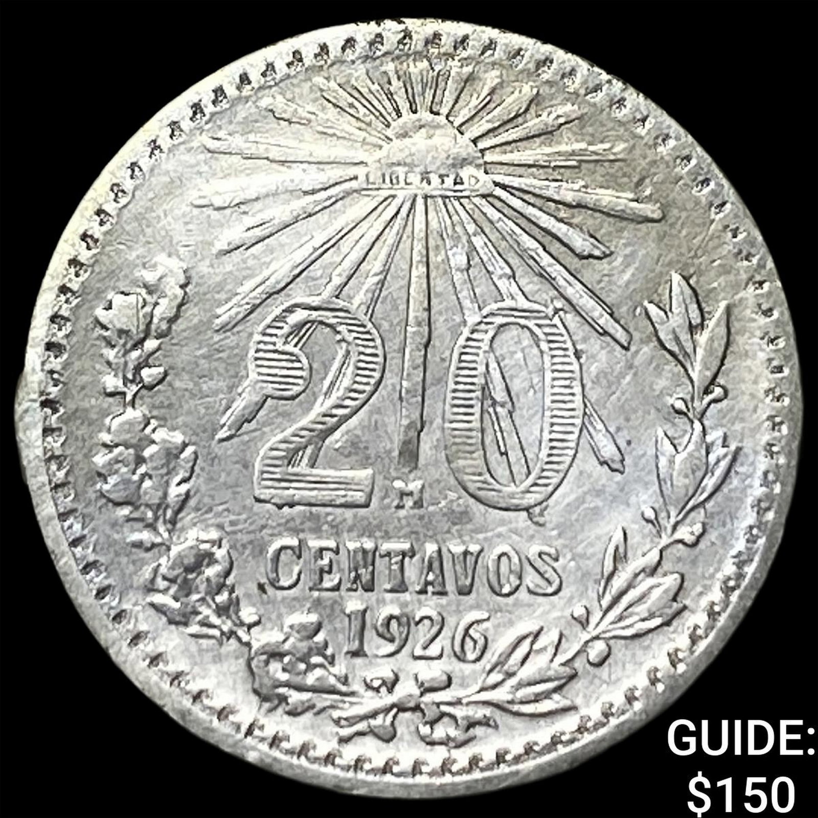 1926 Mexico Silver 20 Centavos: 1926 Mexico Silver 20 Centavos