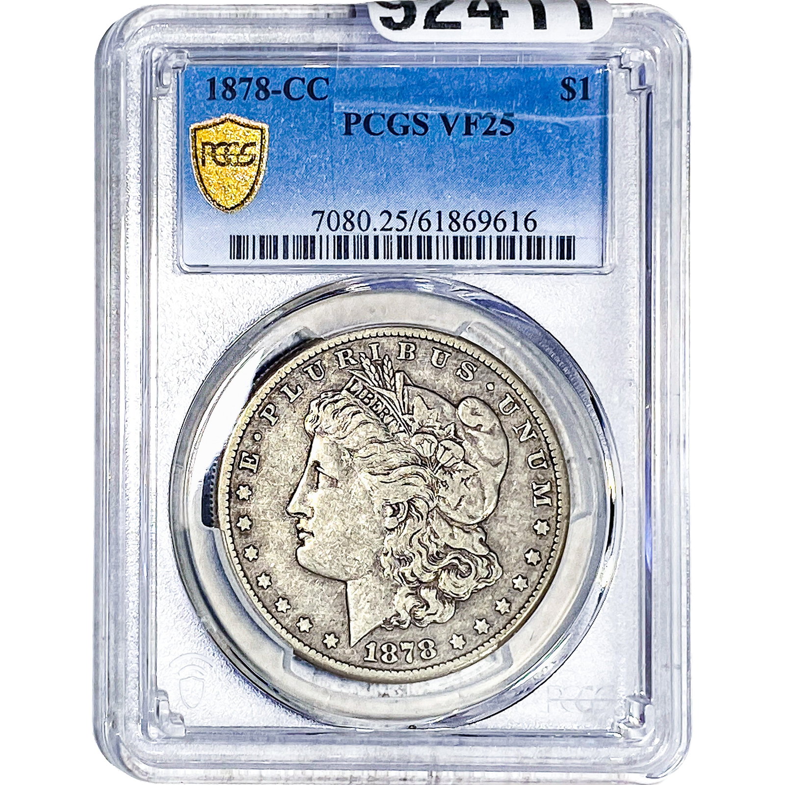 1878-CC Morgan Silver Dollar PCGS VF25: 1878-CC Morgan Silver Dollar PCGS VF25
