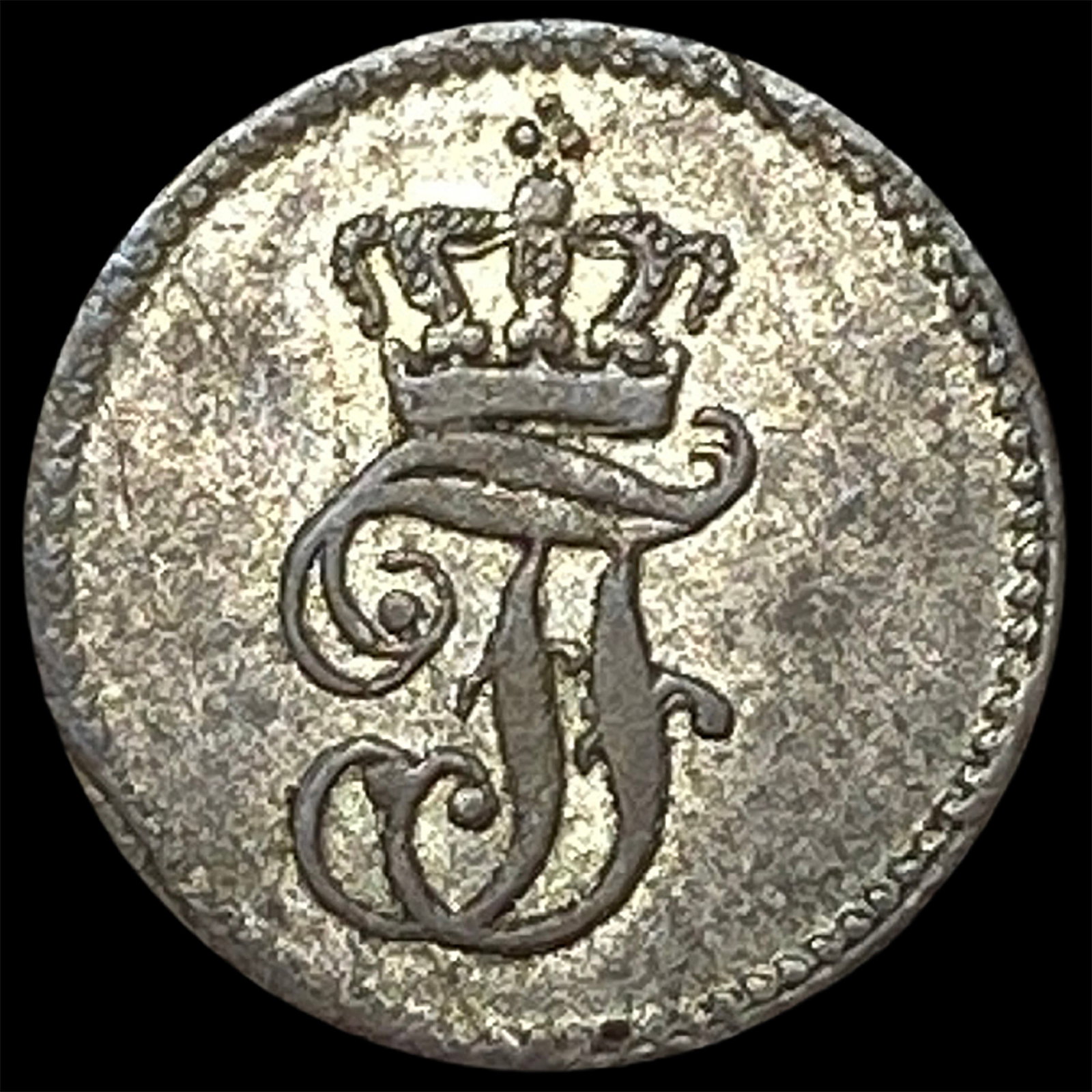 1844 German Mecklenburg-Schwerin Silver 3 Pfennig (1 of 2)