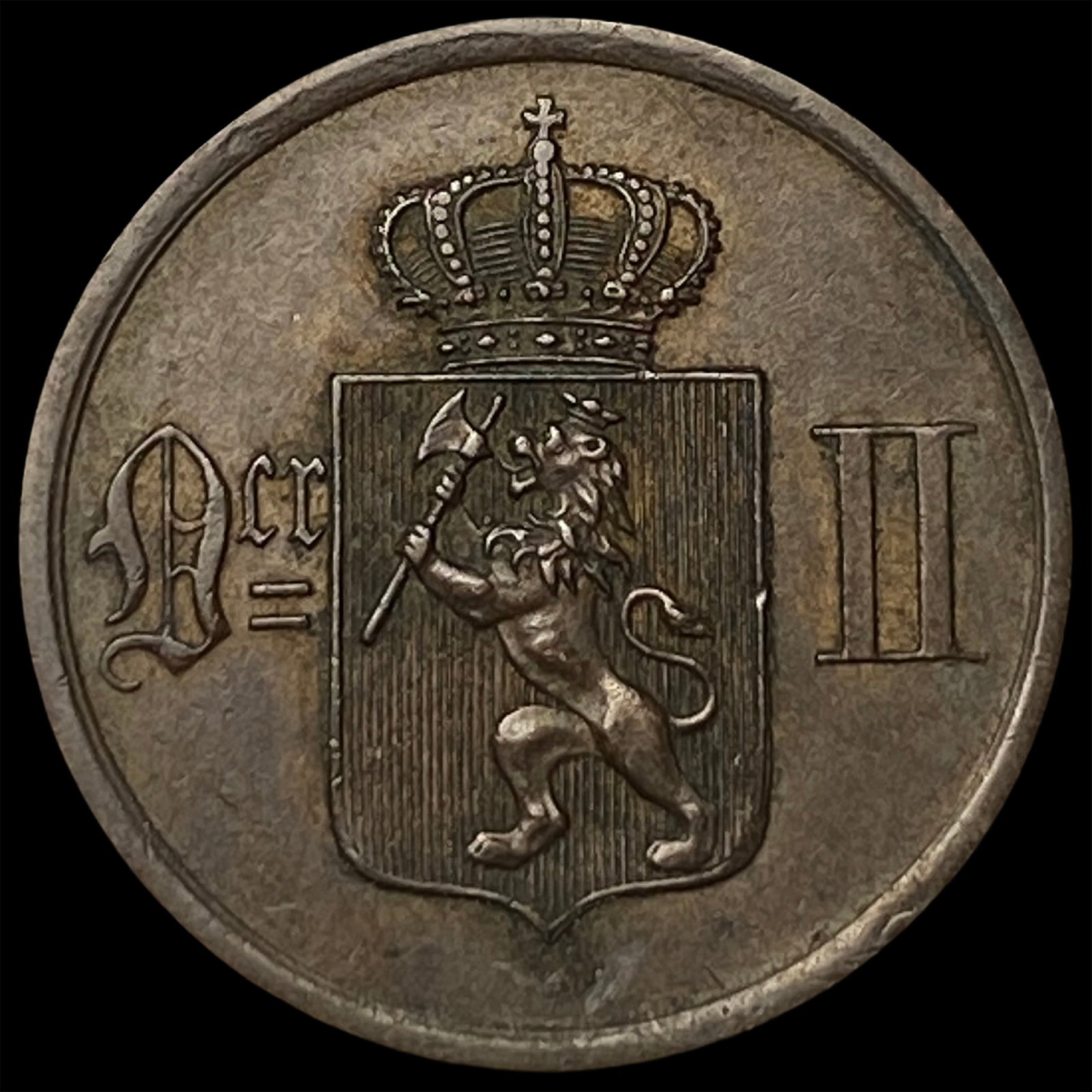 1884 Norway Bronze 2 Ore (1 of 2)