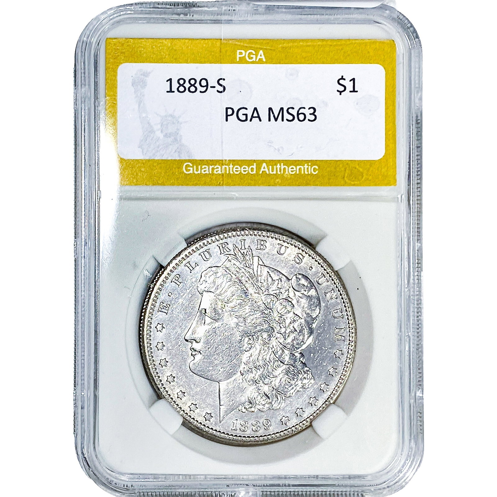 1889-S Morgan Silver Dollar PGA MS63 (1 of 2)