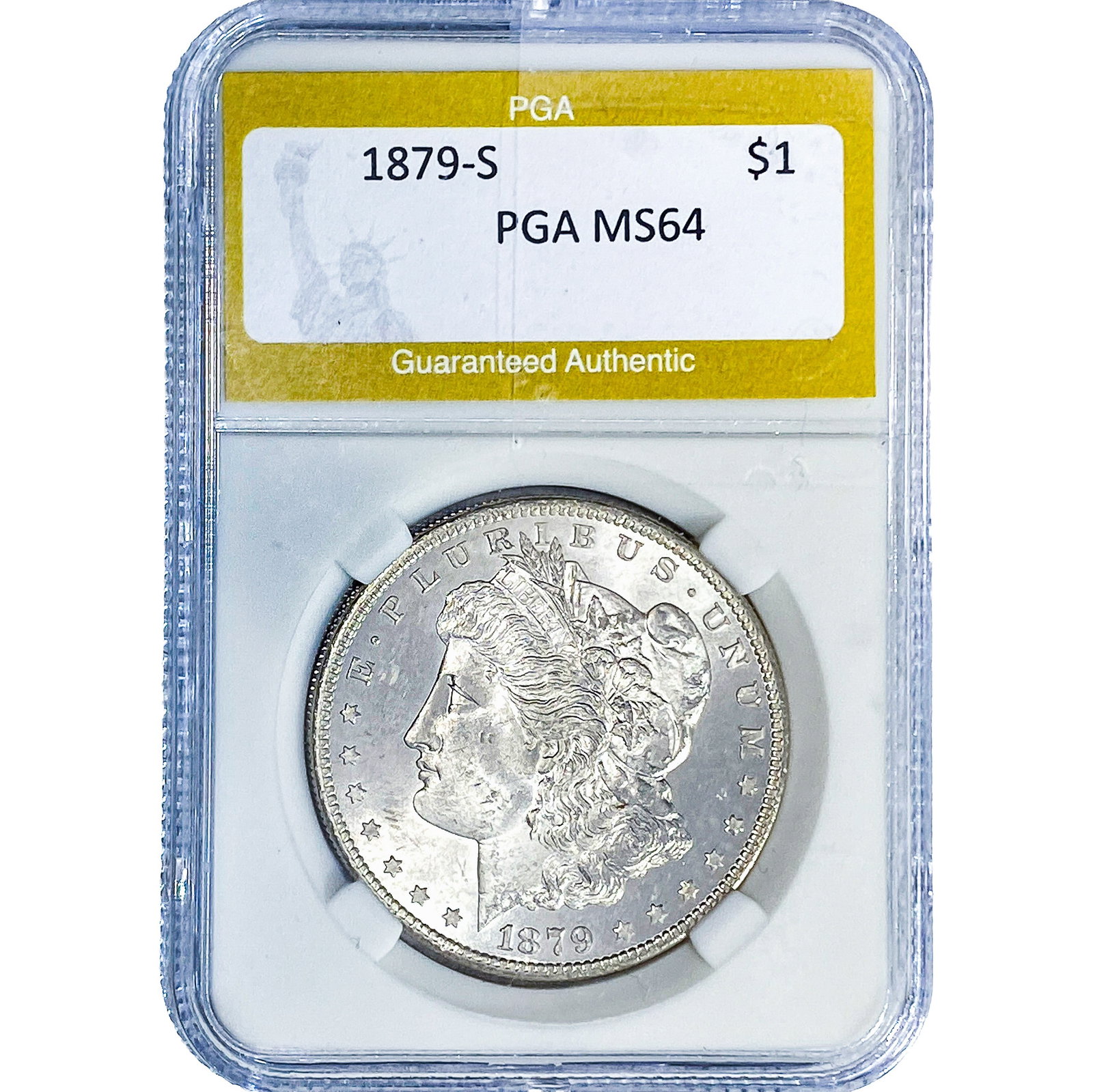 1879-S Morgan Silver Dollar PGA MS64: 1879-S Morgan Silver Dollar PGA MS64