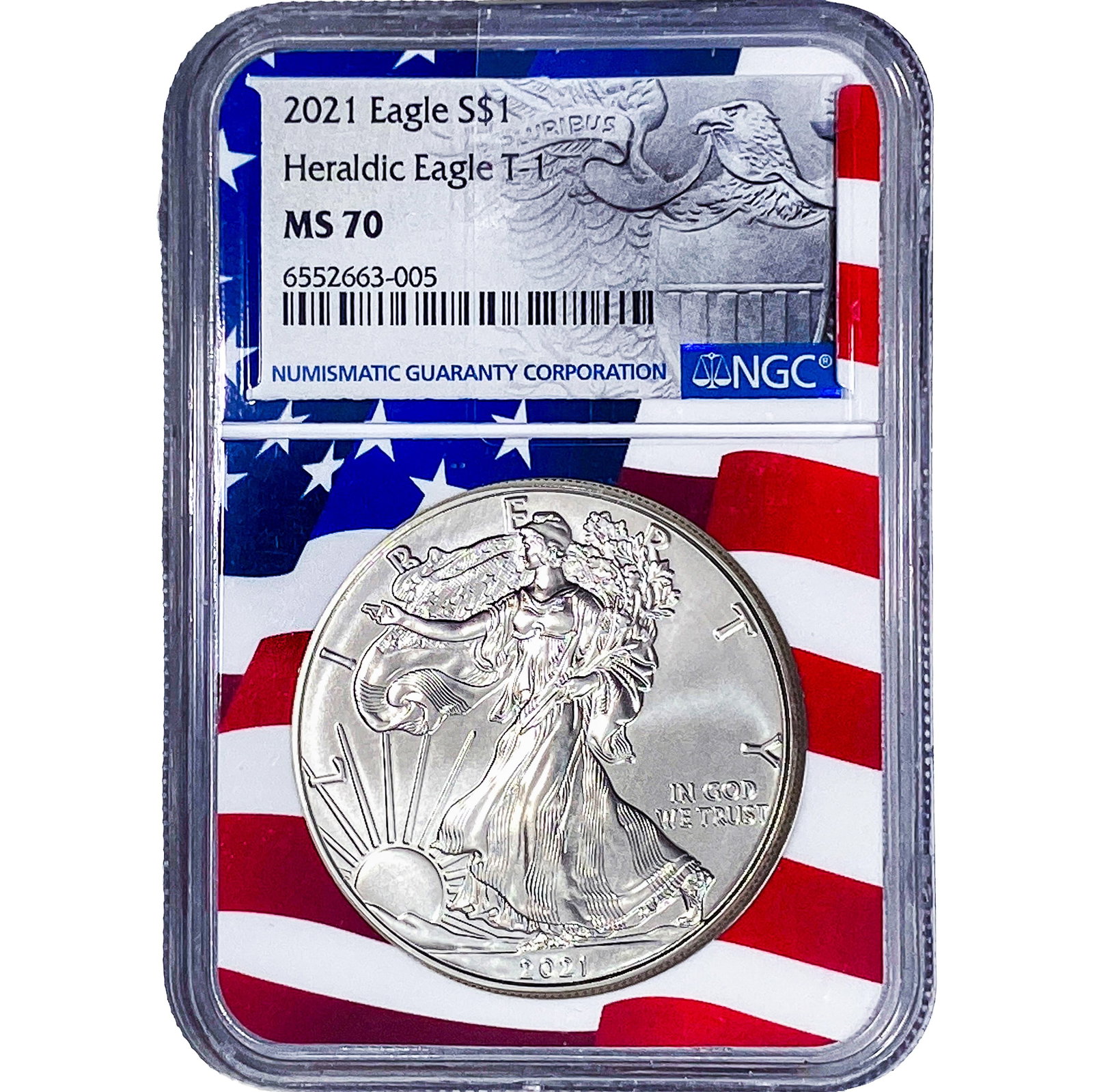 2001 Silver Eagle NGC MS70 Heraldic Eagle T-1 (1 of 2)