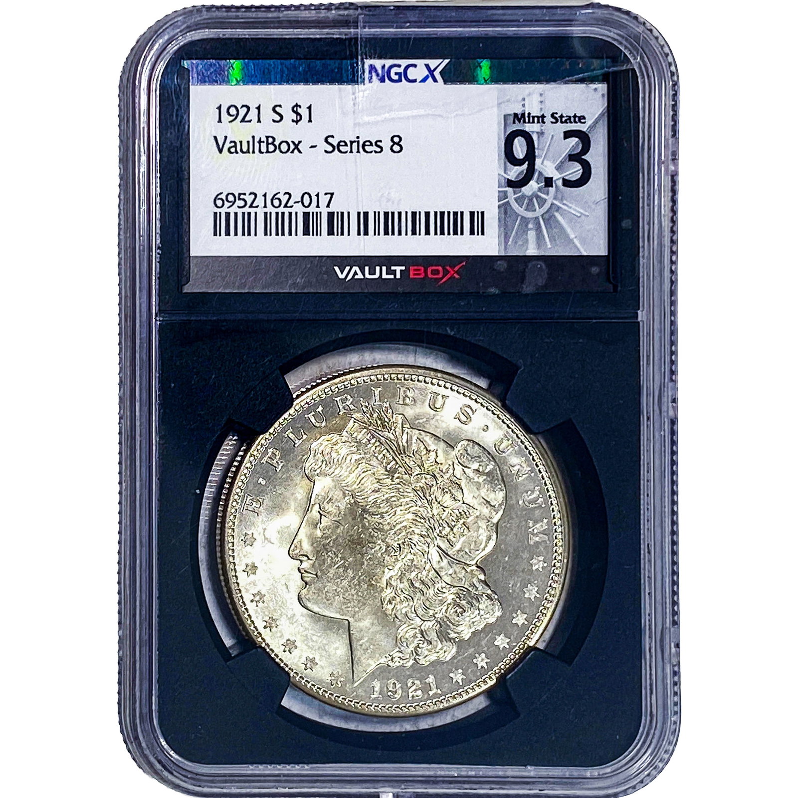 1921 Morgan Silver Dollar NGC MS9.3: 1921 Morgan Silver Dollar NGC MS9.3
