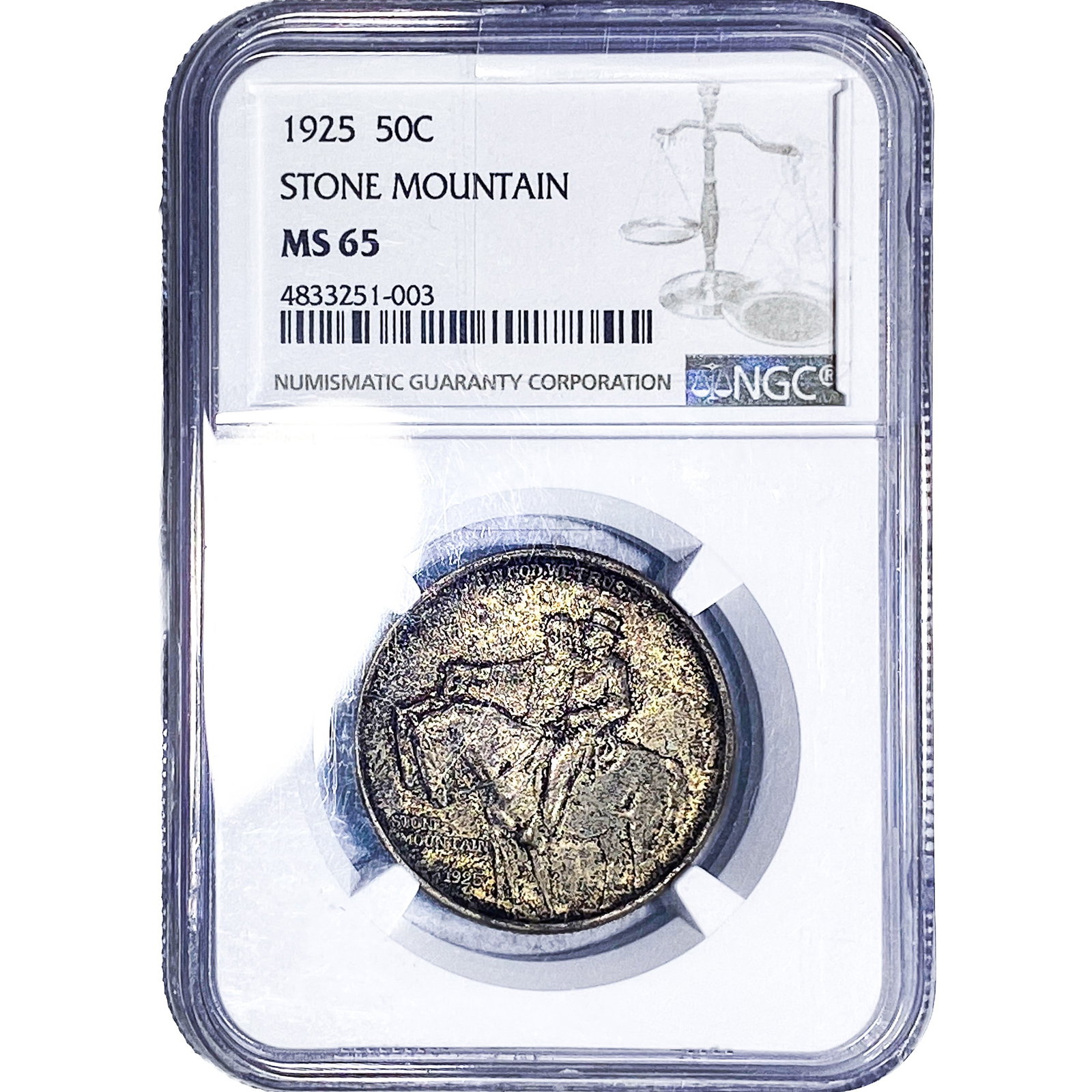 1925 Stone Mountain Half Dollar NGC MS65: 1925 Stone Mountain Half Dollar NGC MS65
