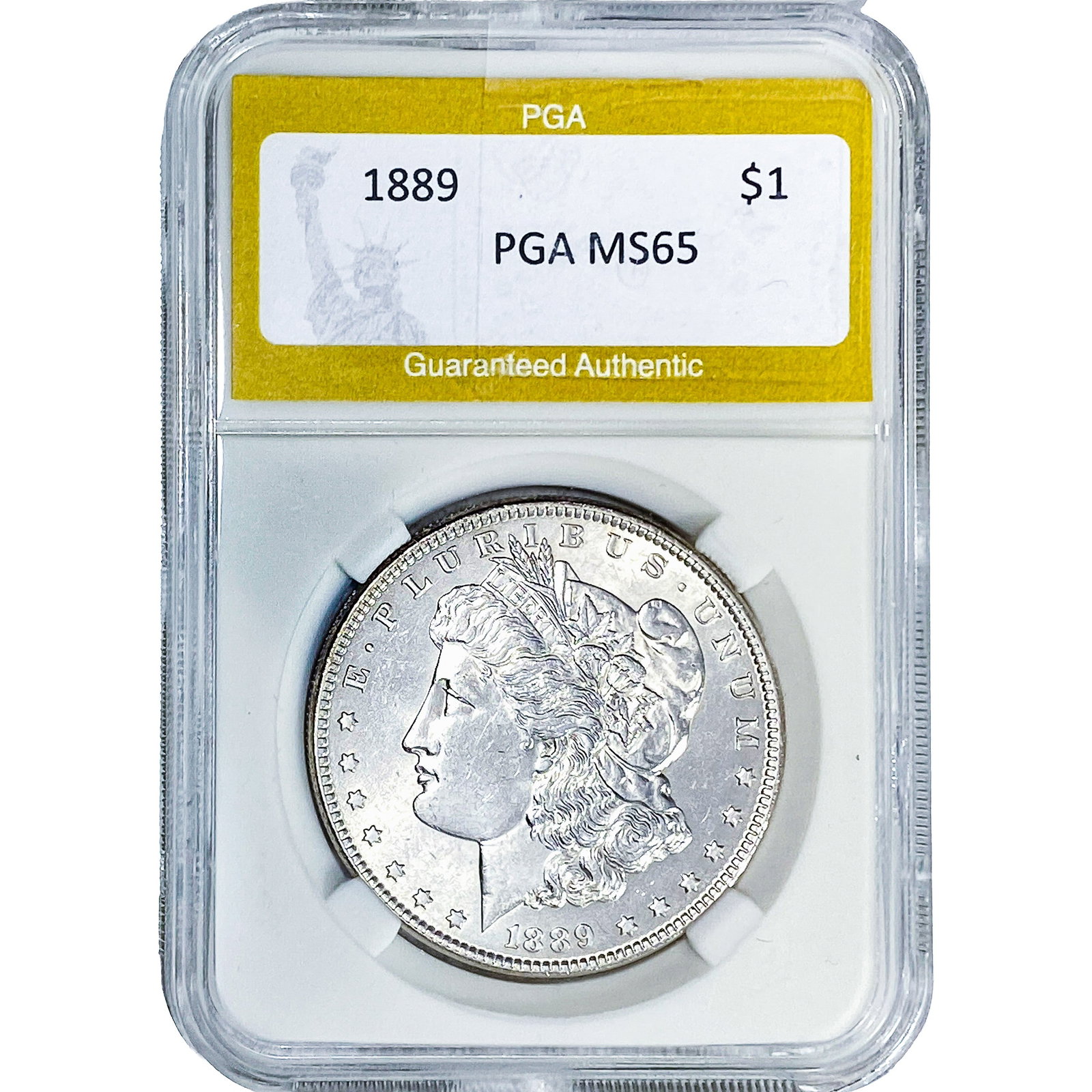 1889 Morgan Silver Dollar PGA MS65: 1889 Morgan Silver Dollar PGA MS65