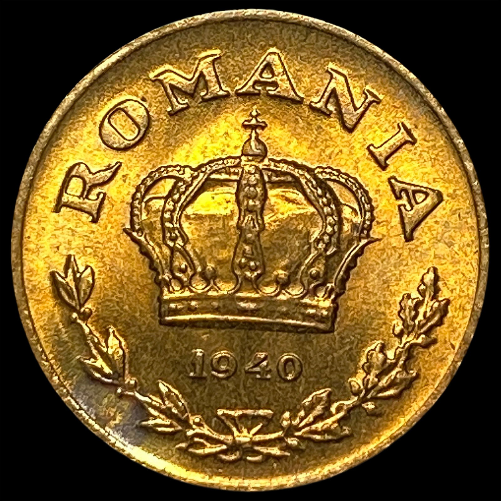 1940 Romania Nickel Brass 1 Leu (1 of 2)
