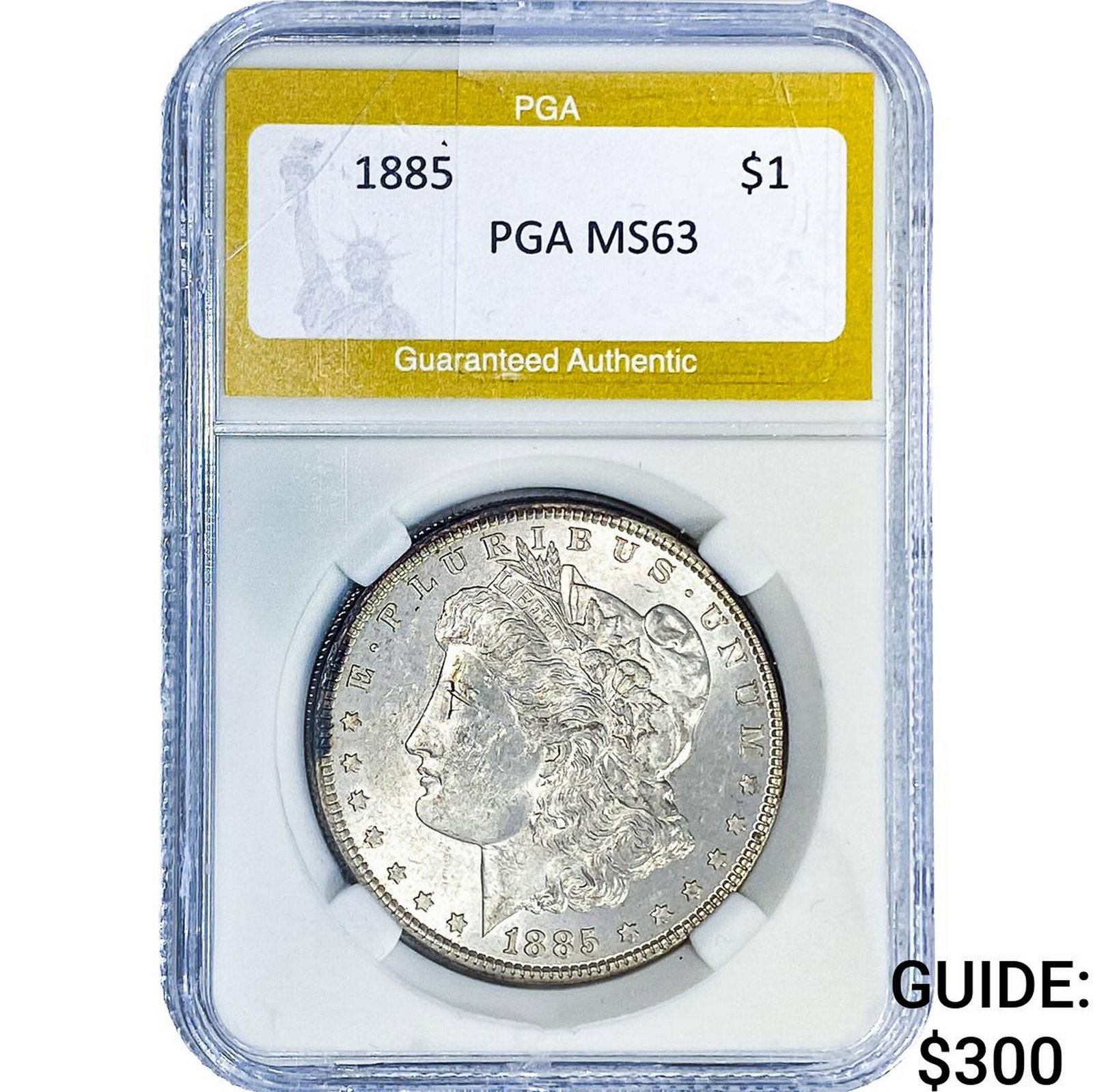 1885 Morgan Silver Dollar PGA MS63: 1885 Morgan Silver Dollar PGA MS63