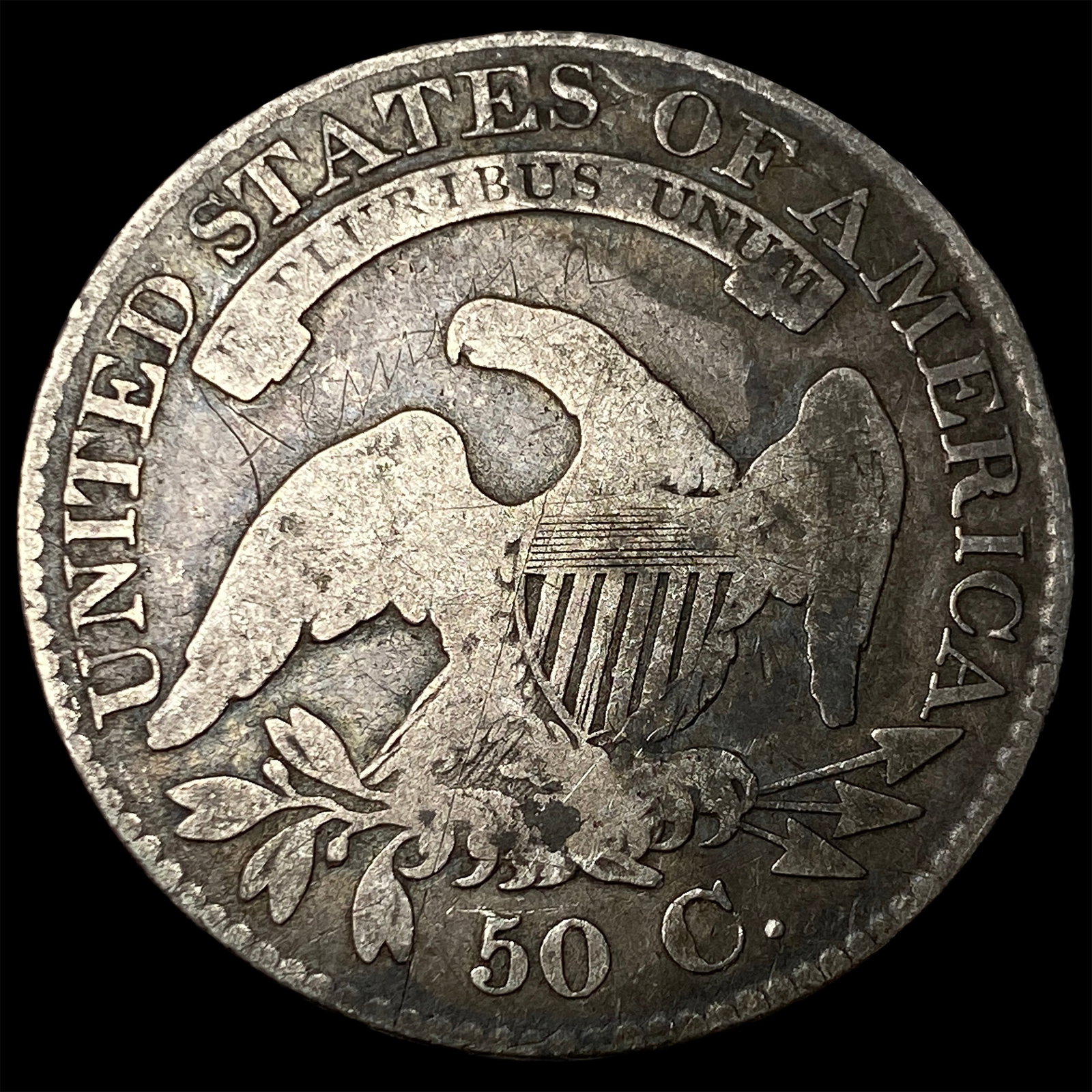 1829 Capped Bust Half Dollar NICELY CIRCULATED - 2