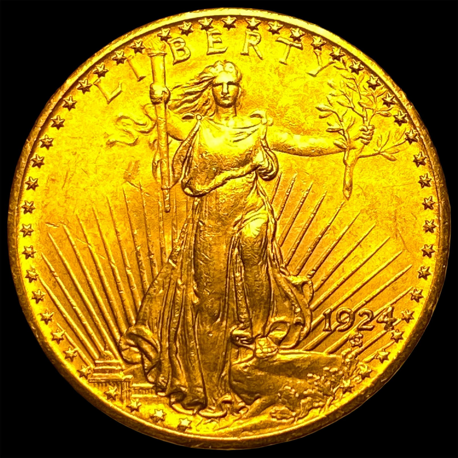 1924 $20 Gold Saint-Gaudens Double Eagle UNCIRCULATED: 1924 $20 Gold Saint-Gaudens Double Eagle UNCIRCULATED
