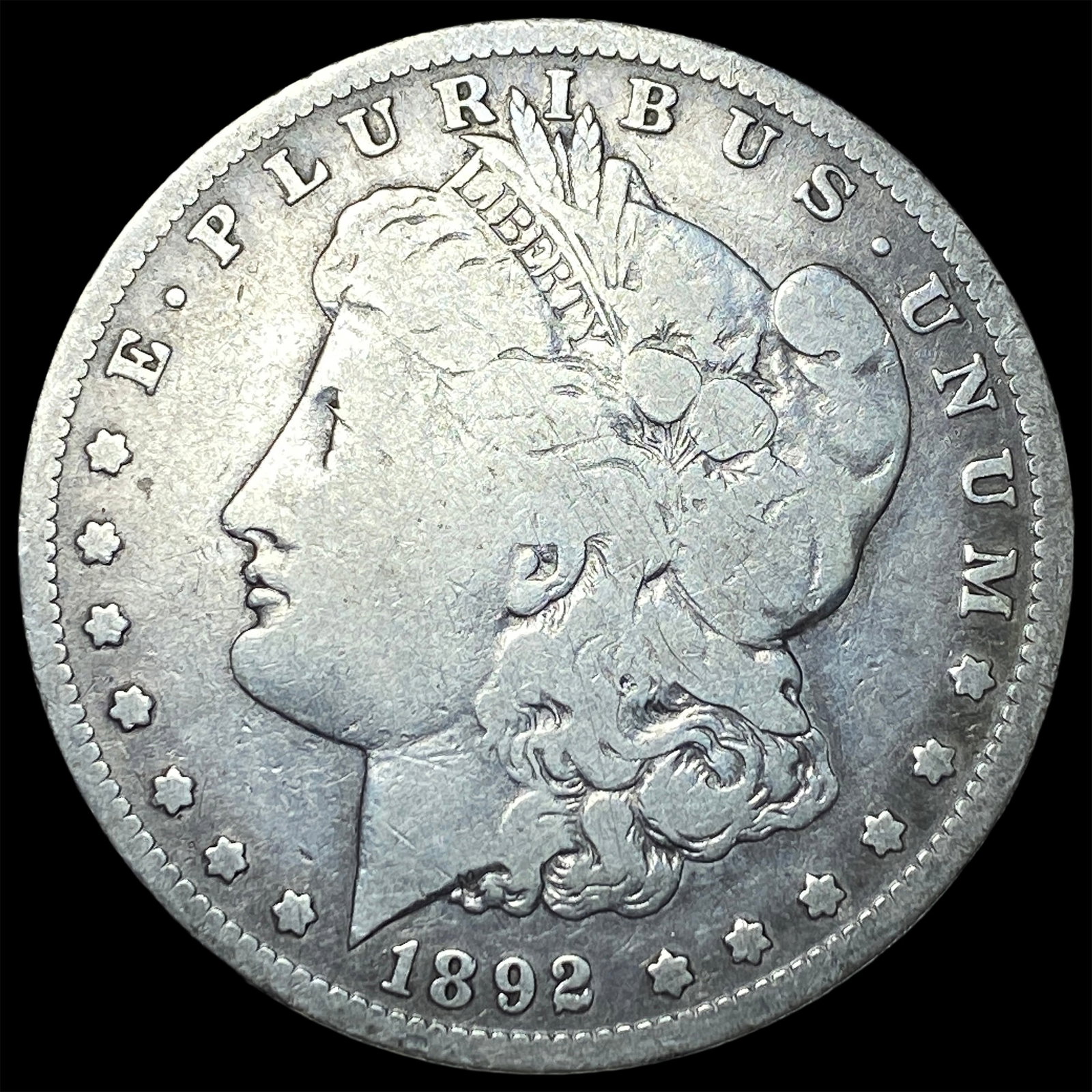 1892-S Silver Morgan Dollar NEARLY UNCIRCULATED (1 of 2)