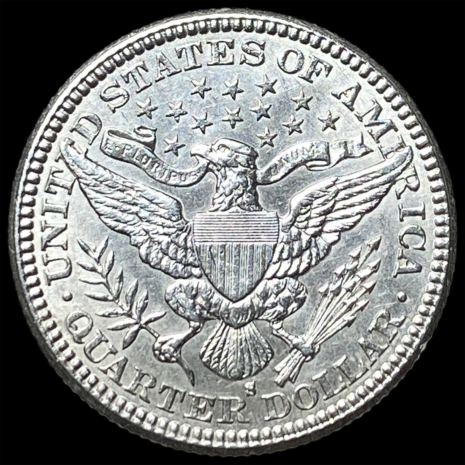 1900-S Silver Barber Quarter CHOICE AU - 2