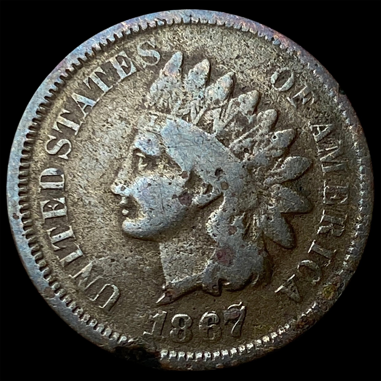 1867 Indian Head Cent LIGHTLY CIRCULATED: 1867 Indian Head Cent LIGHTLY CIRCULATED