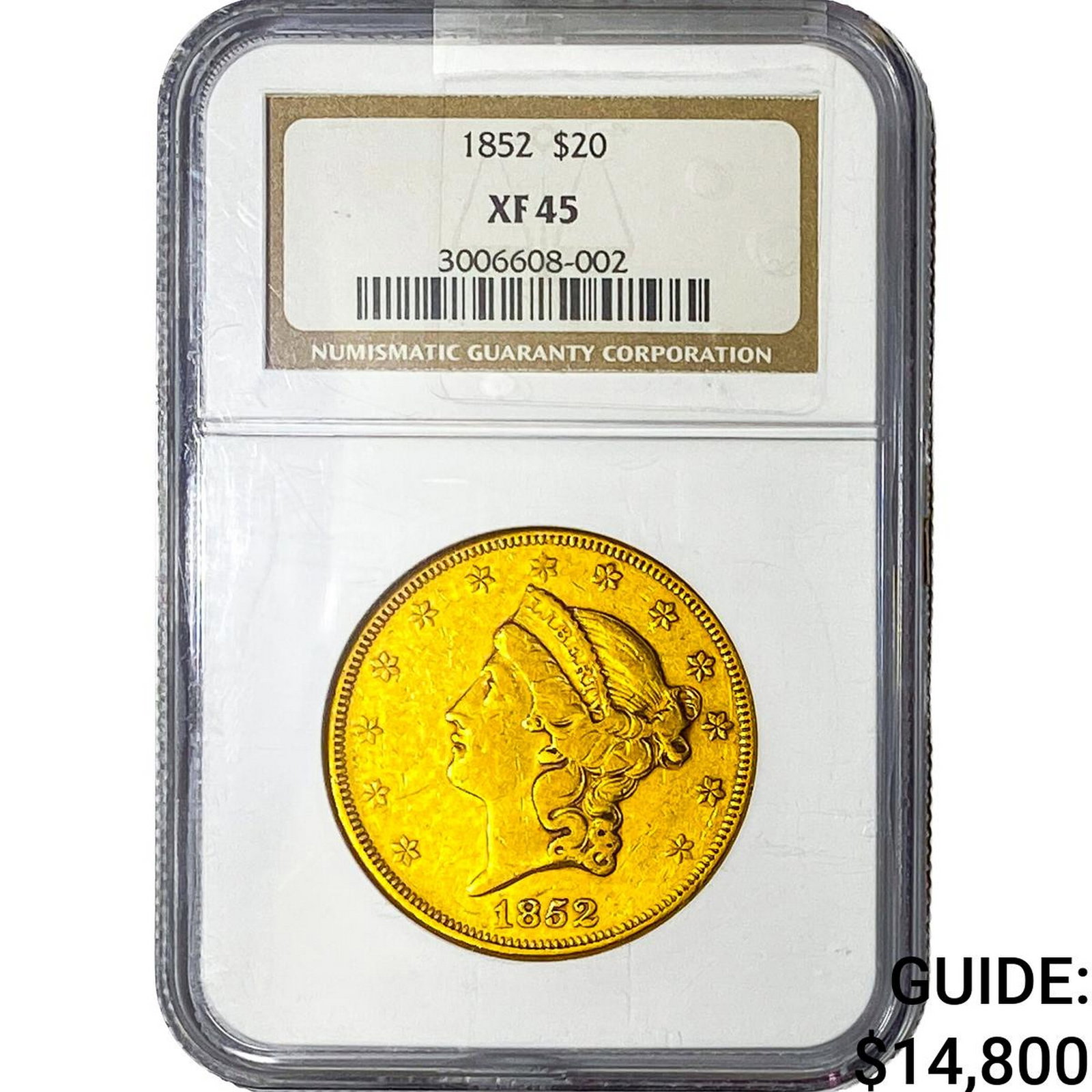 1852 $20 Gold Double Eagle NGC XF45 (1 of 4)
