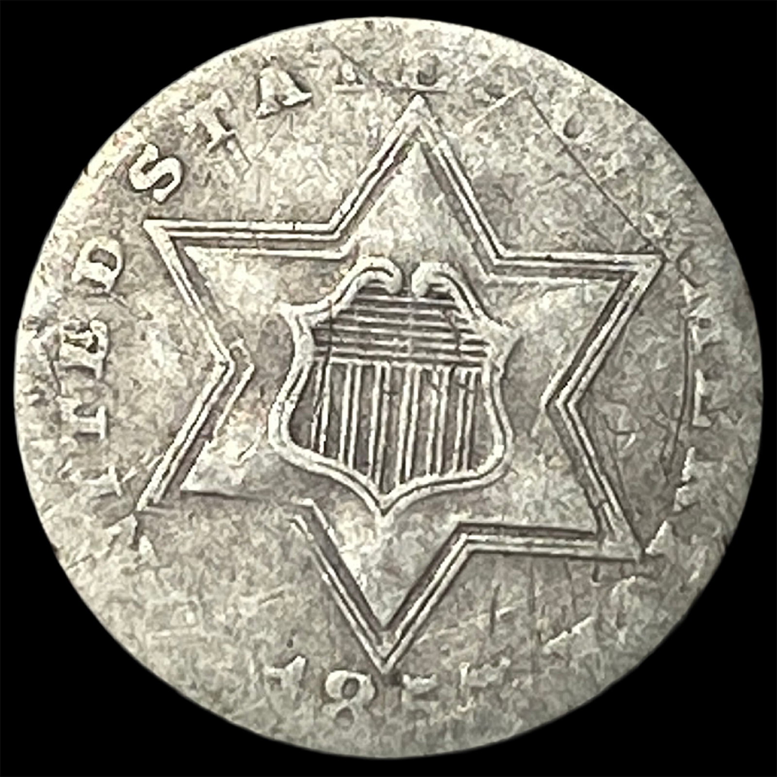 1861 Silver Three-Cent Piece LIGHTLY CIRCULATED (1 of 2)