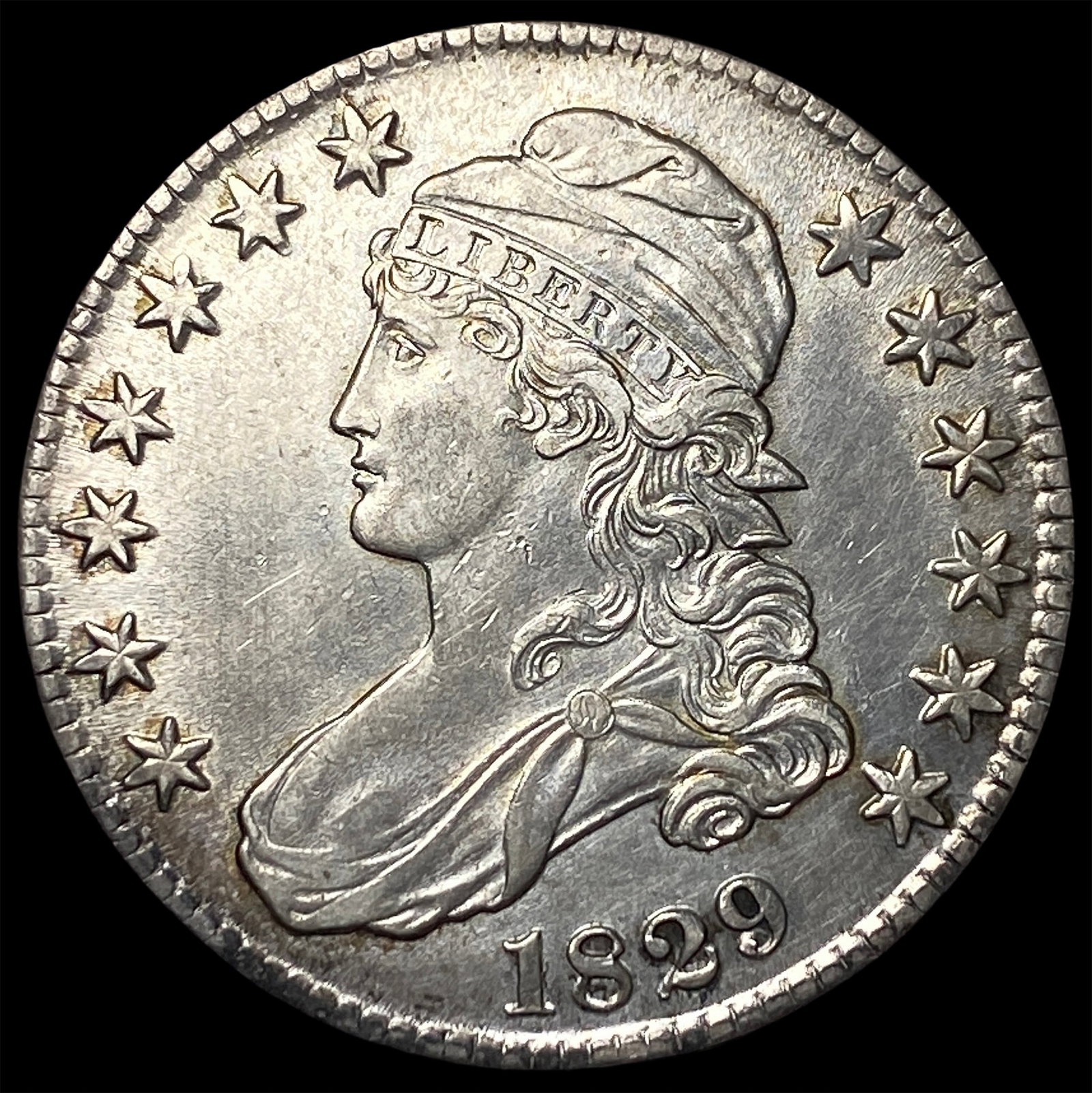 1829 Capped Bust Half Dollar CLOSELY UNCIRCULATED (1 of 2)