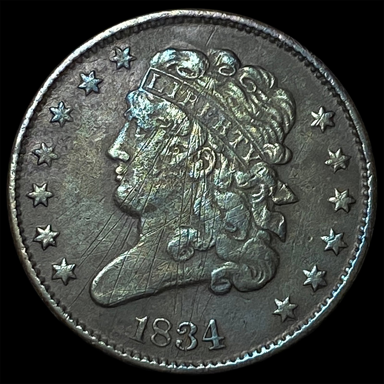 1834 Classic Head Half Cent LIGHTLY CIRCULATED: 1834 Classic Head Half Cent LIGHTLY CIRCULATED