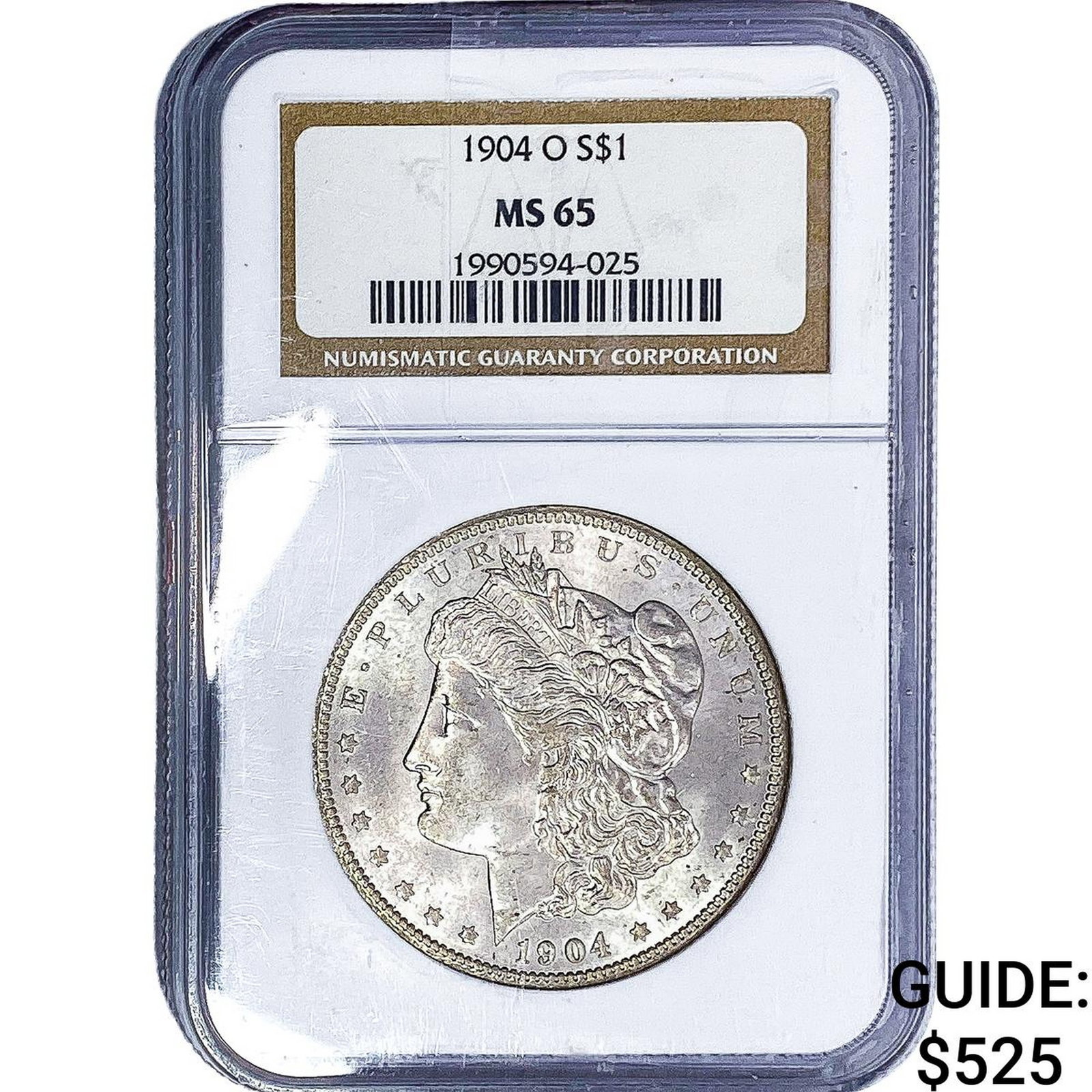 1904-O Morgan Silver Dollar NGC MS65: 1904-O Morgan Silver Dollar NGC MS65