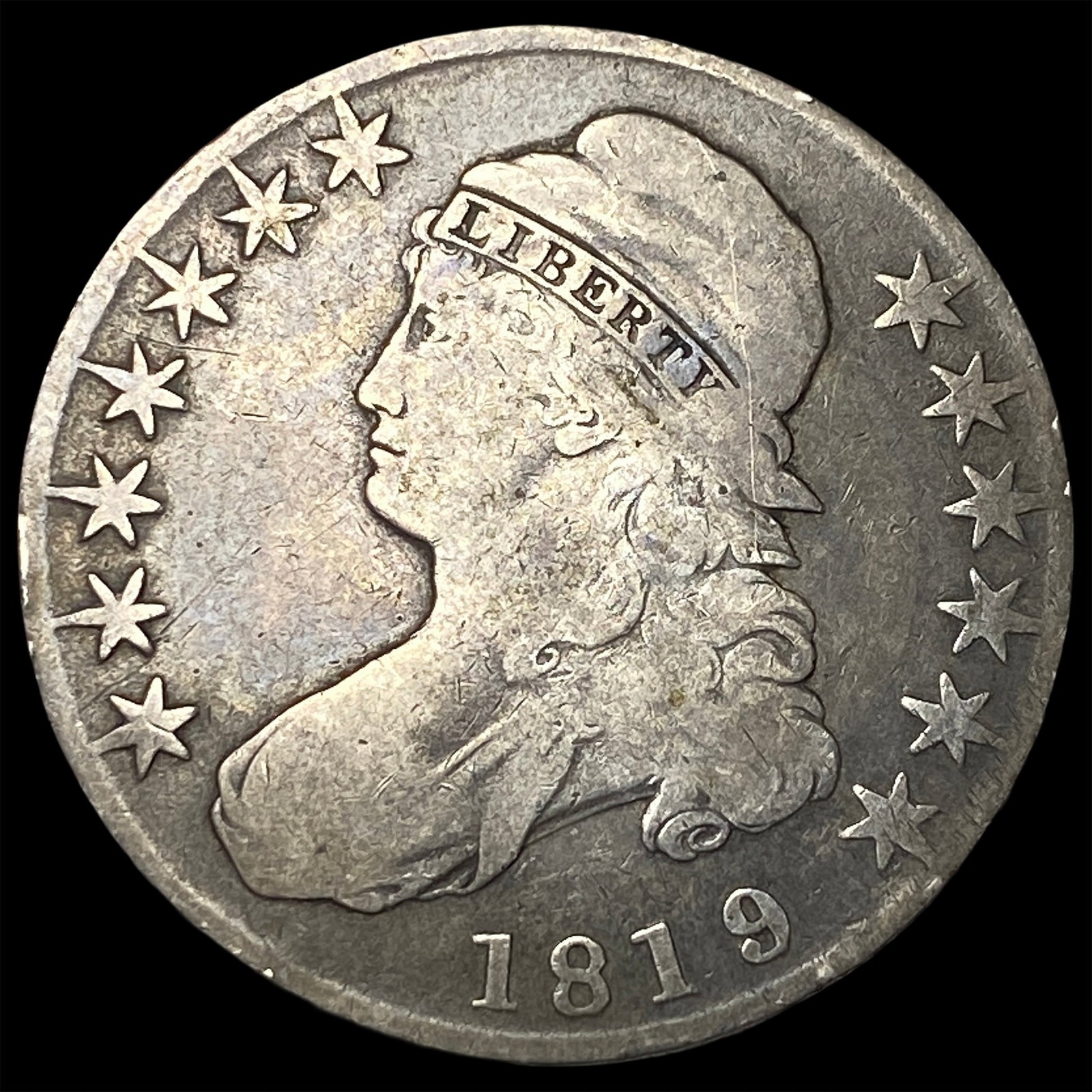 1819 Capped Bust Half Dollar NICELY CIRCULATED (1 of 2)