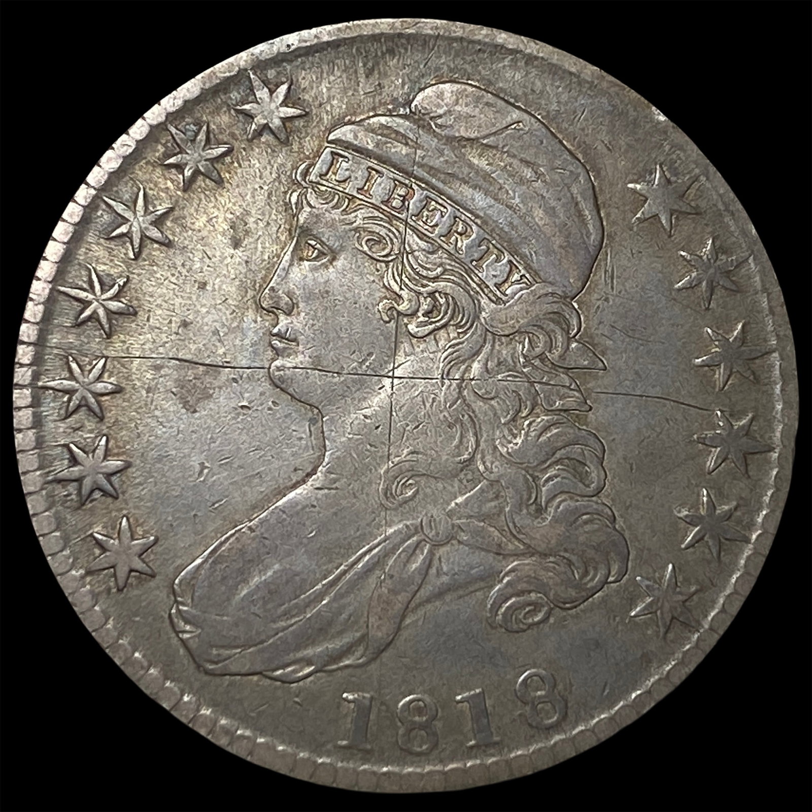 1818 Capped Bust Half Dollar HIGH GRADE: 1818 Capped Bust Half Dollar HIGH GRADE