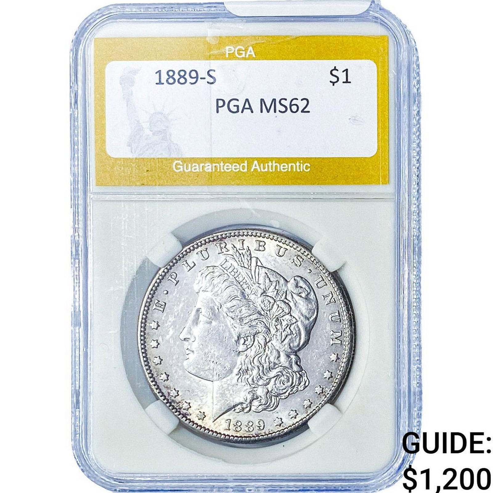1889-S Morgan Silver Dollar PGA MS62 (1 of 2)