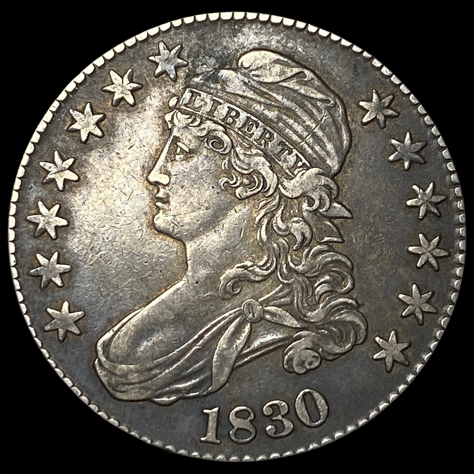 1830 Capped Bust Half Dollar NEARLY UNCIRCULATED: 1830 Capped Bust Half Dollar NEARLY UNCIRCULATED
