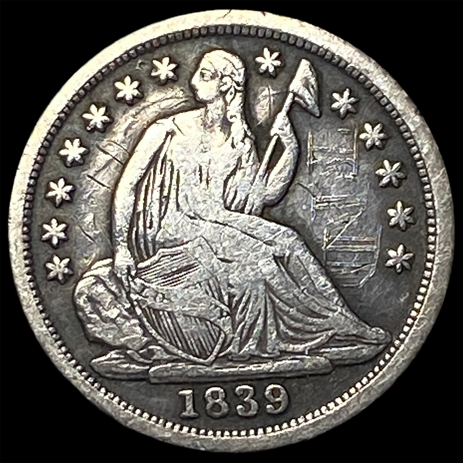 1839-O Silver Half Dime LIGHTLY CIRCULATED (1 of 2)