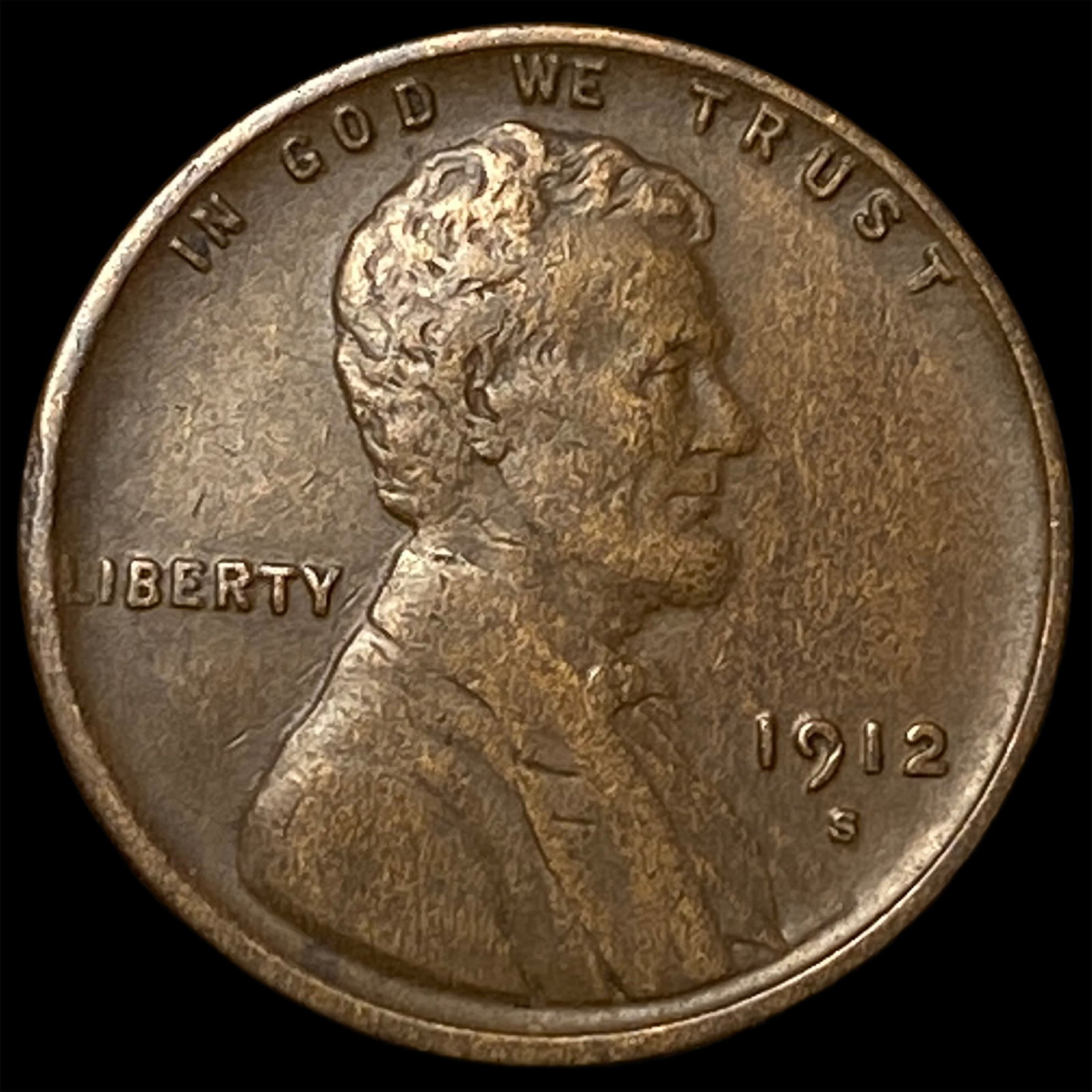 1912-S Lincoln Wheat Cent NEARLY UNCIRCULATED (1 of 2)