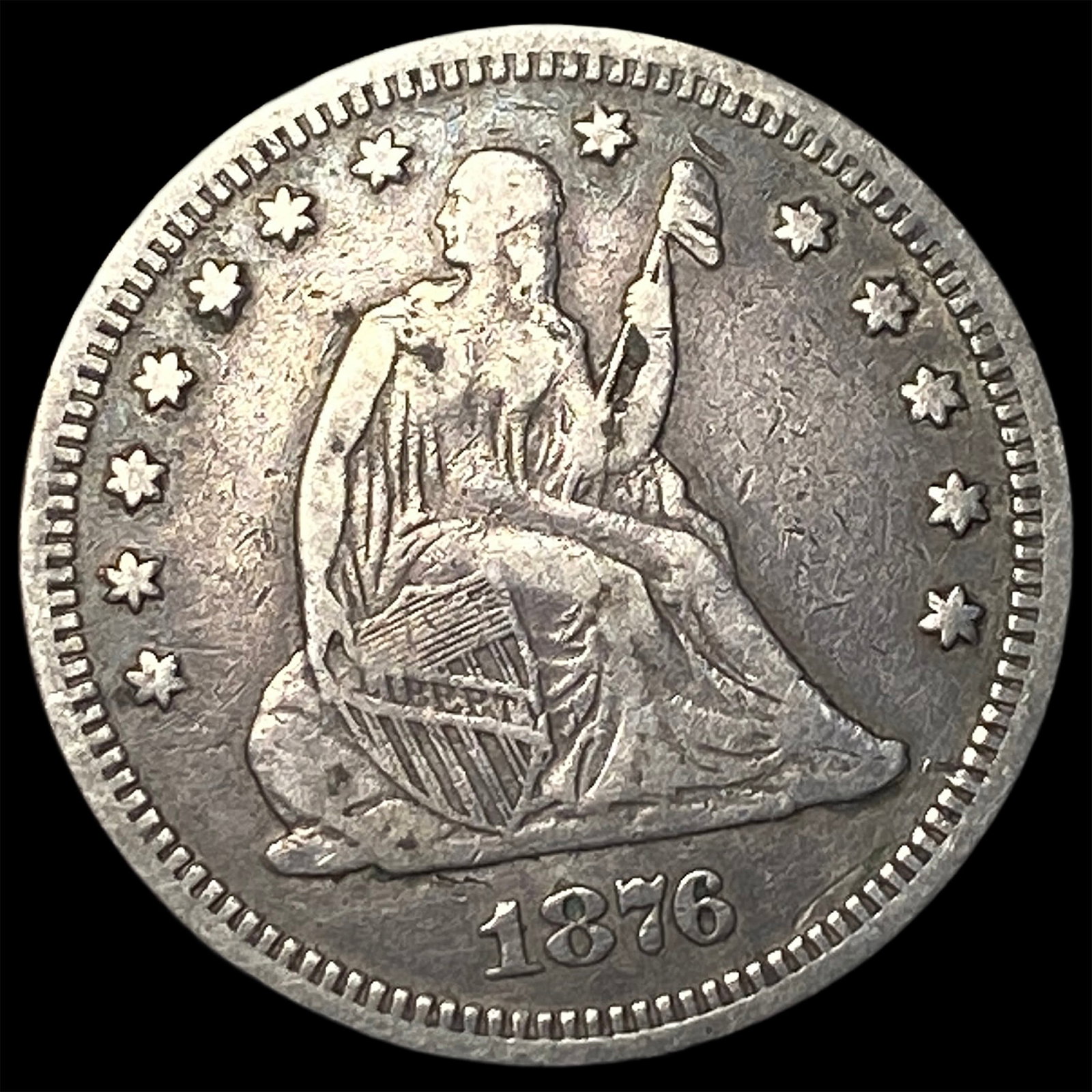 1876 Seated Liberty Quarter LIGHTLY CIRCULATED: 1876 Seated Liberty Quarter LIGHTLY CIRCULATED