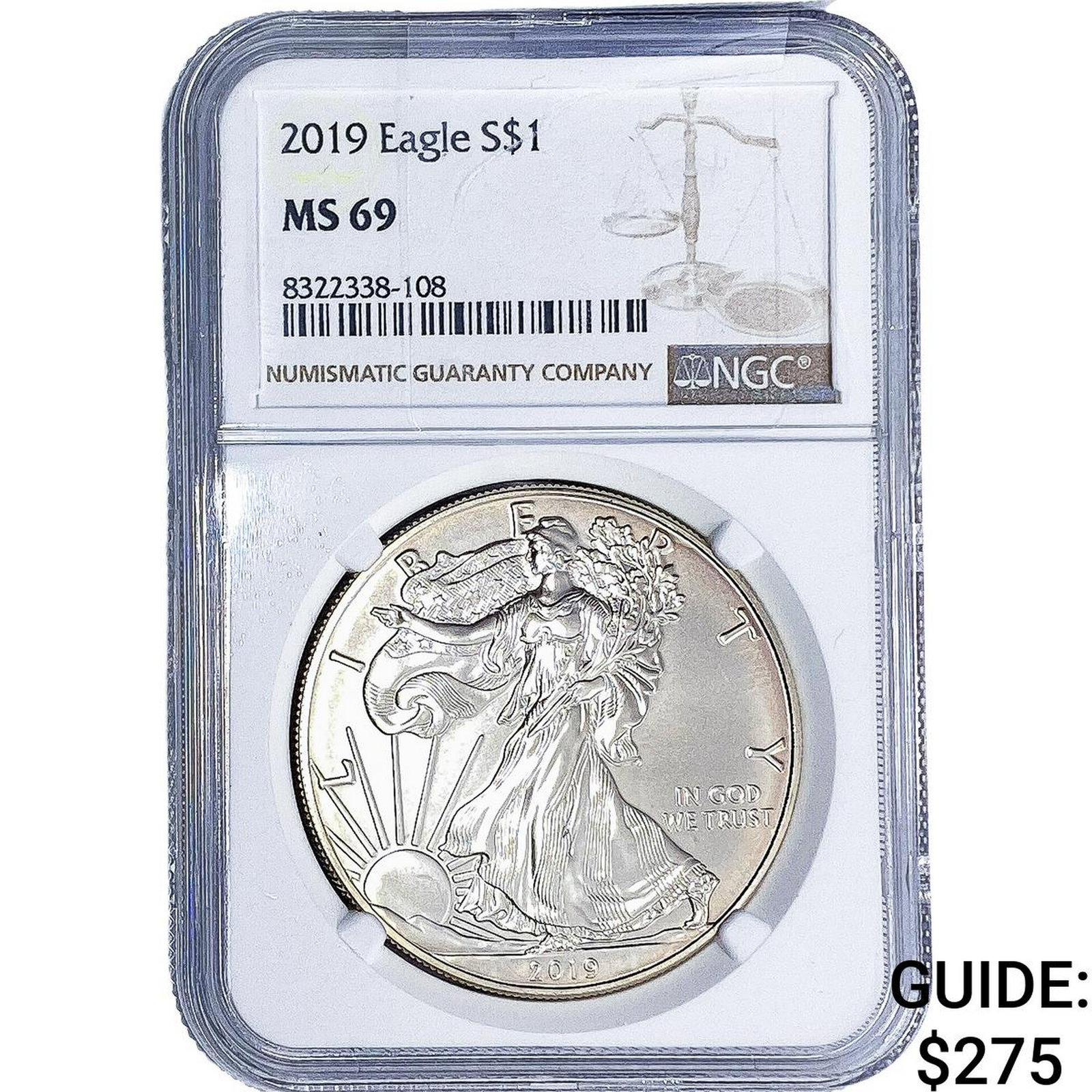 2019 Silver Eagle NGC MS69: 2019 Silver Eagle NGC MS69