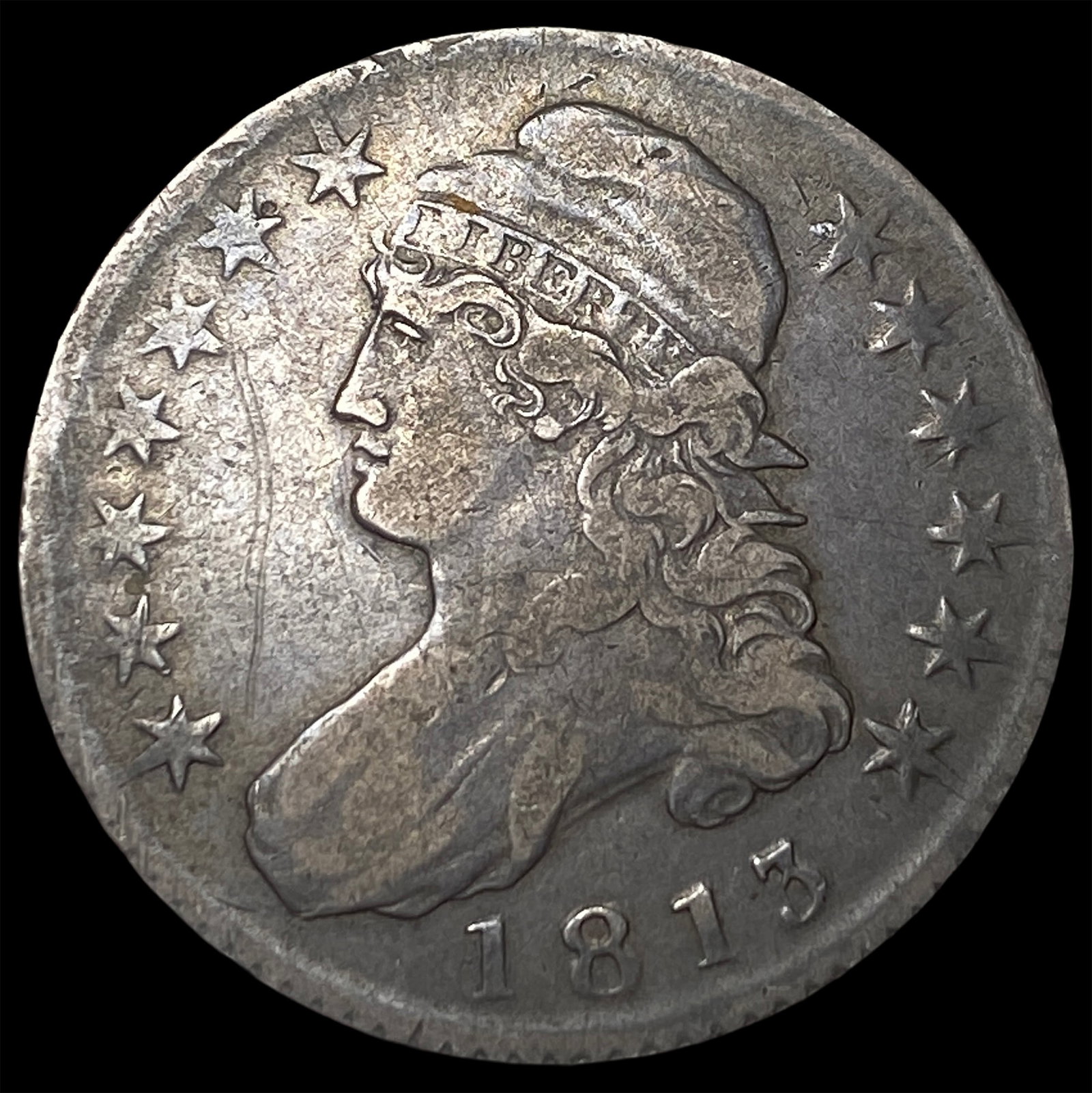 1813 Capped Bust Half Dollar NEARLY UNCIRCULATED: 1813 Capped Bust Half Dollar NEARLY UNCIRCULATED