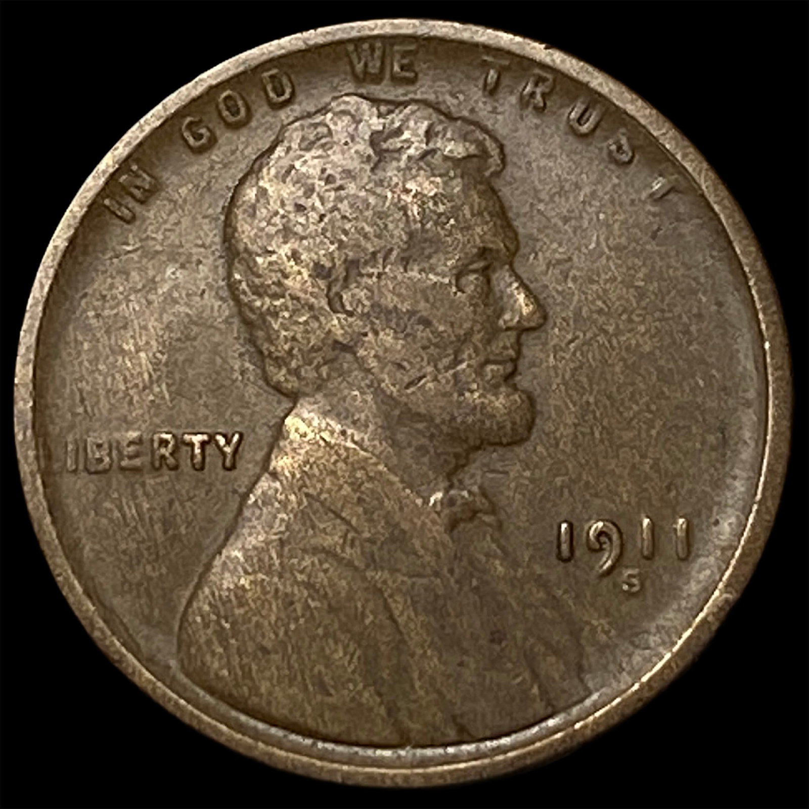 1911-S Lincoln Wheat Cent LIGHTLY CIRCULATED (1 of 2)