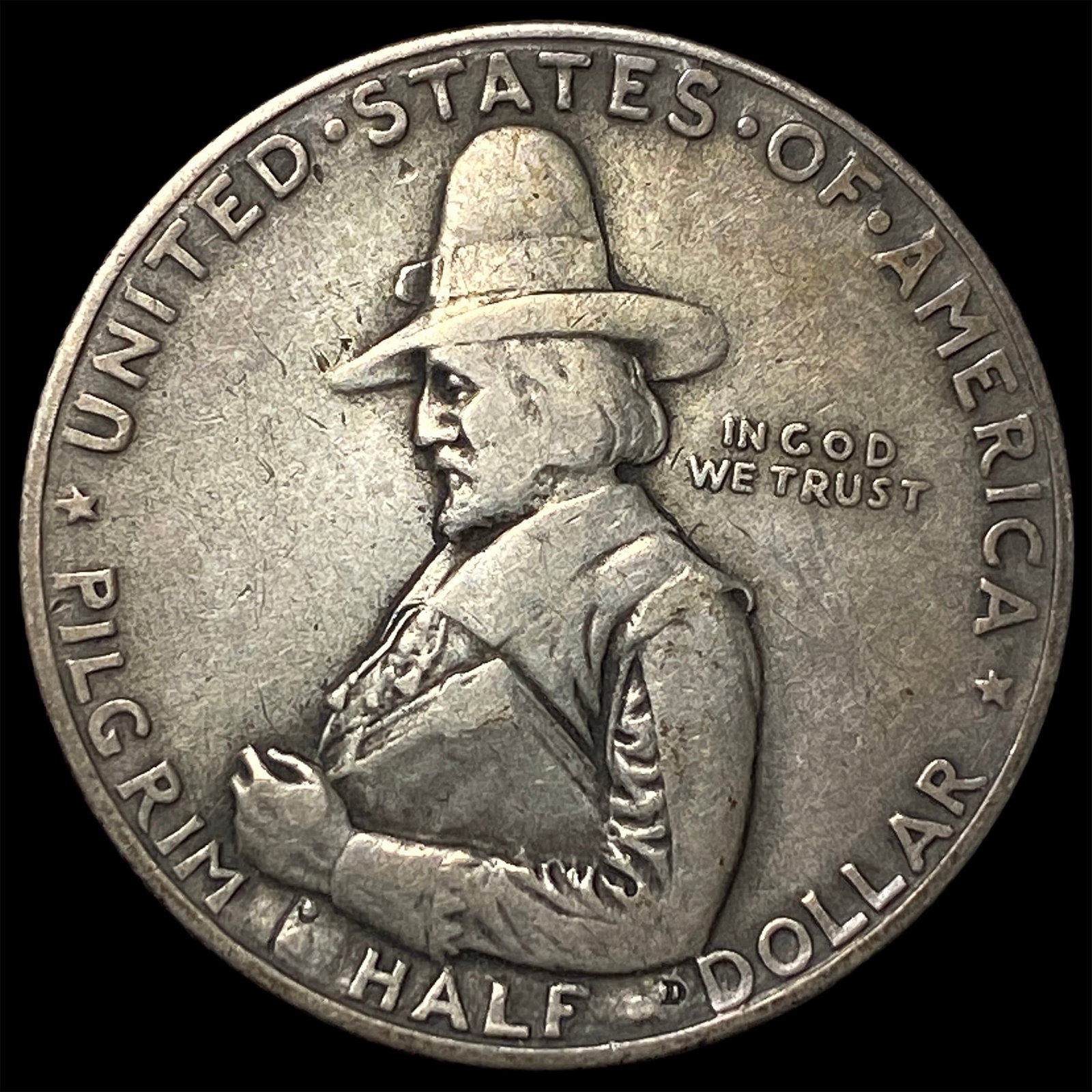 1920 Silver Pilgrim Half Dollar NICELY CIRCULATED (1 of 2)