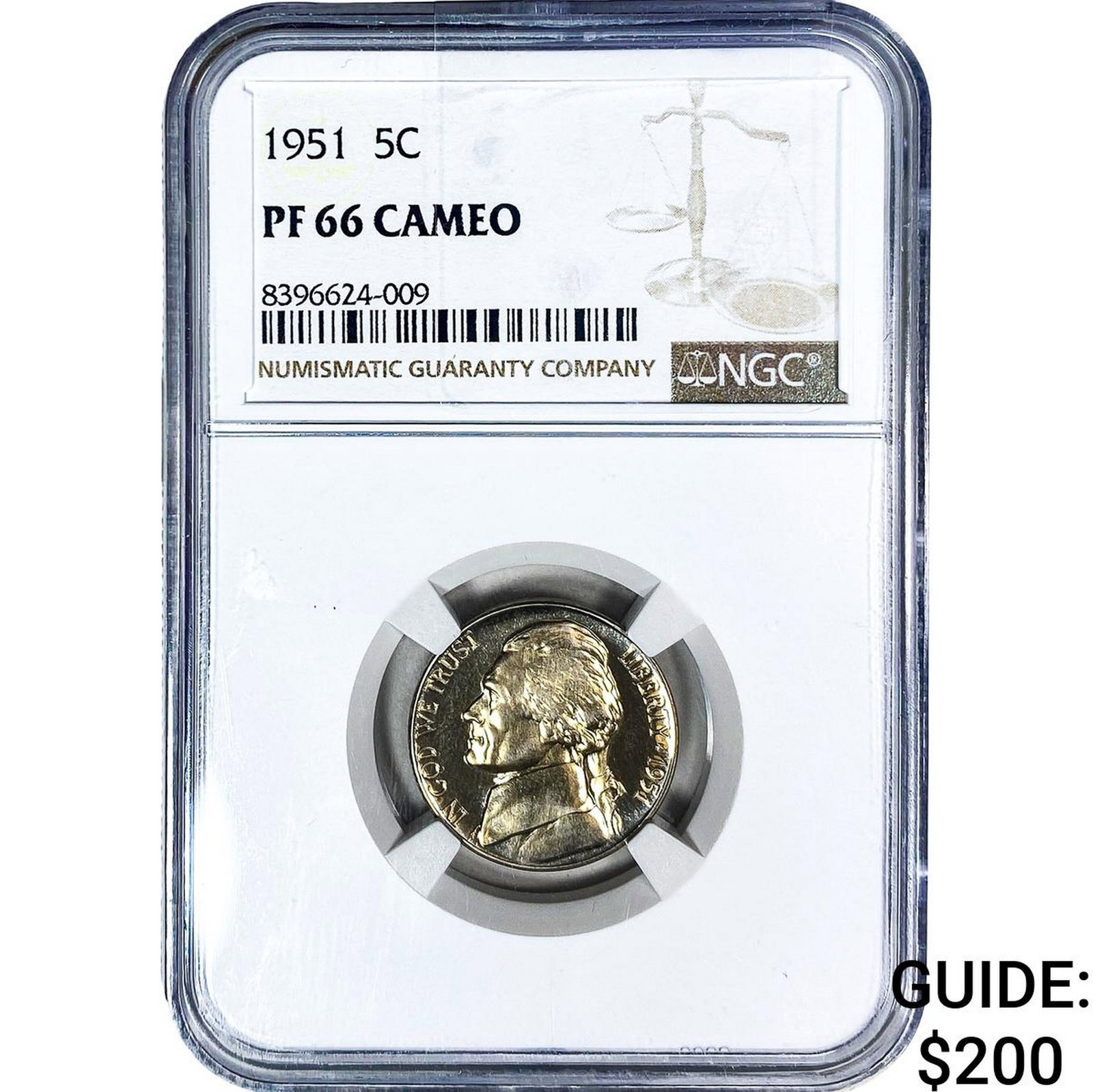 1951 Jefferson Nickel NGC PF66 Cameo (1 of 2)