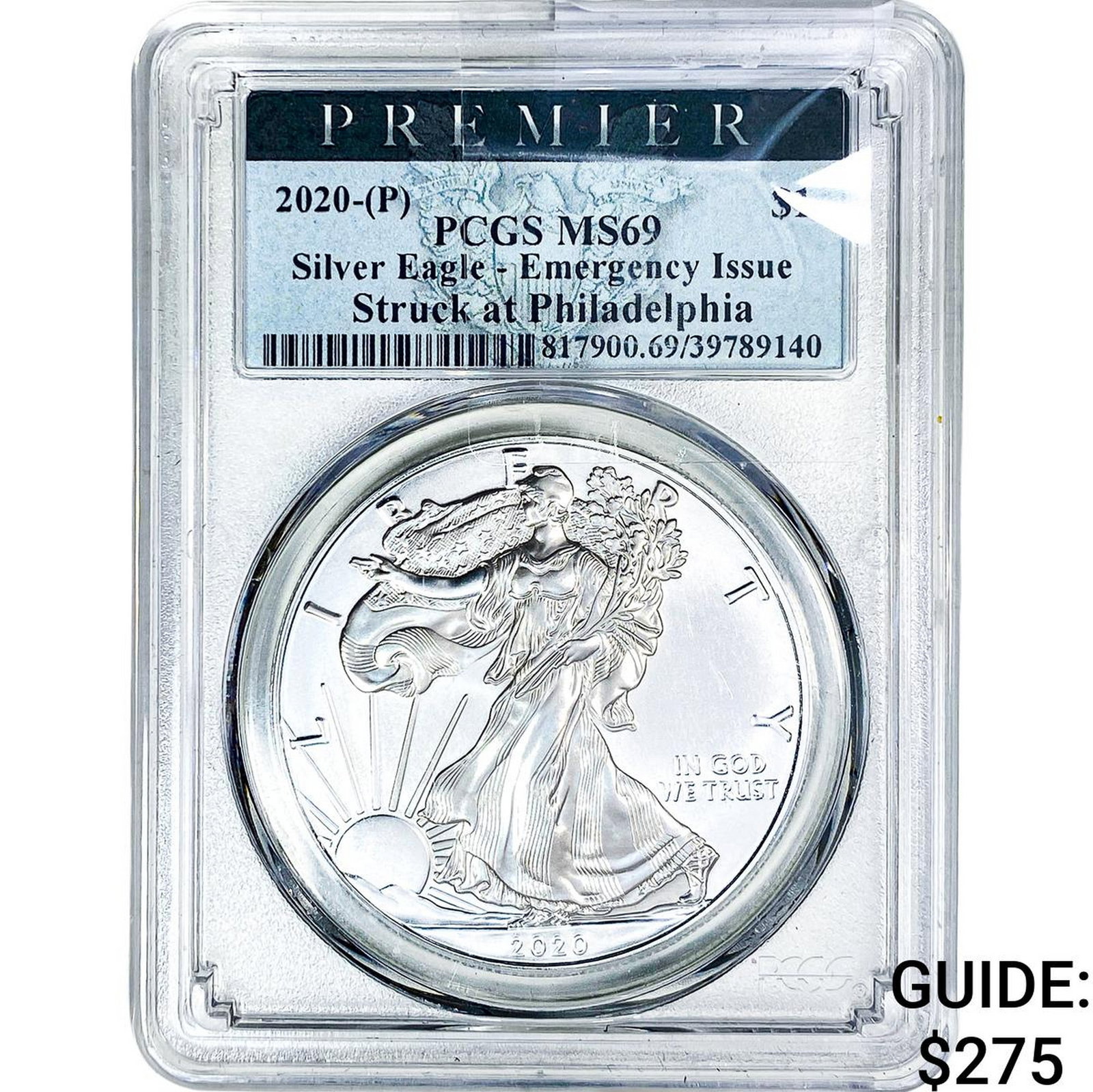 2020 Silver Eagle PCGS MS69: 2020 Silver Eagle PCGS MS69