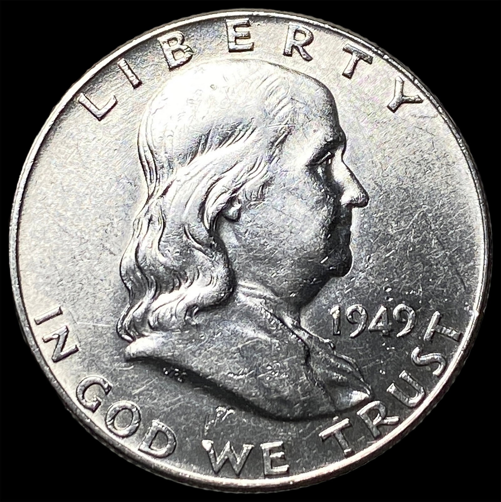 1949-S Silver Half Dollar Franklin UNCIRCULATED: 1949-S Silver Half Dollar Franklin UNCIRCULATED