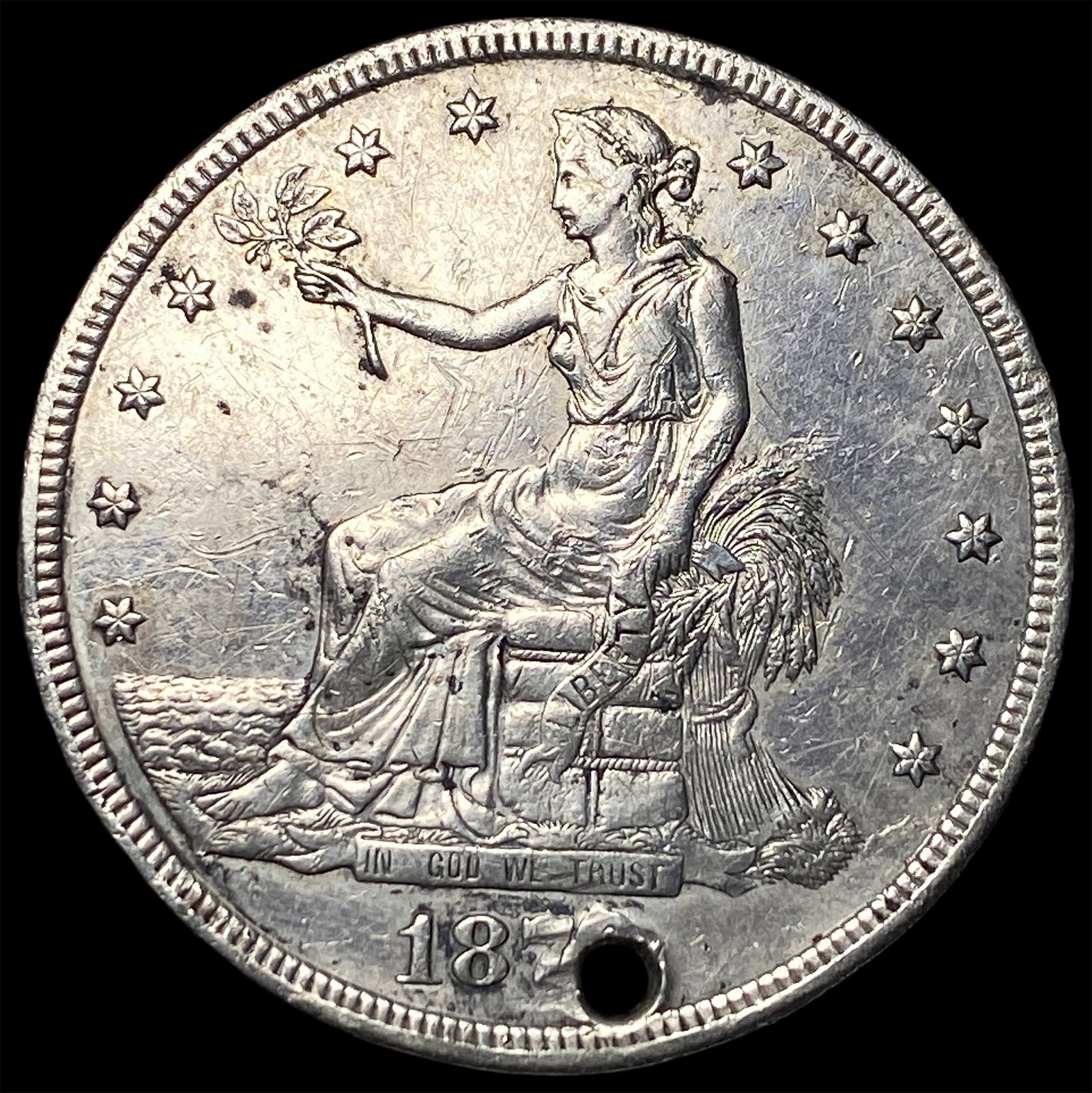 1875-S Silver Trade Dollar NICELY CIRCULATED (1 of 2)