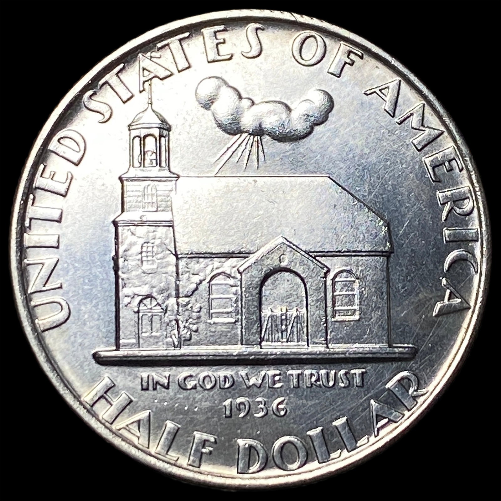 1936 Silver Delaware Tercentenary Half Dollar UNCIRCULATED (1 of 2)