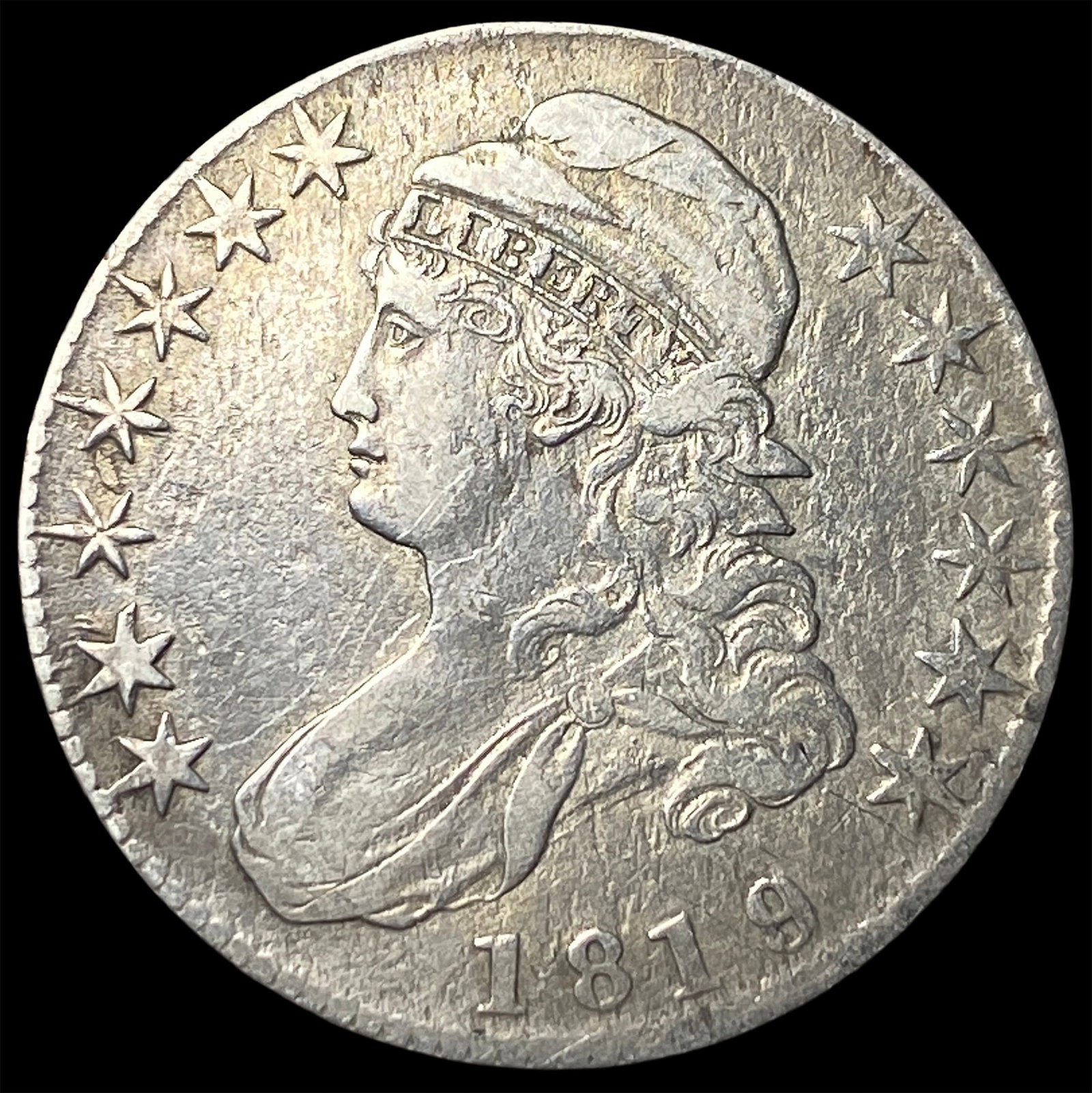 1819 Capped Bust Half Dollar NEARLY UNCIRCULATED (1 of 2)