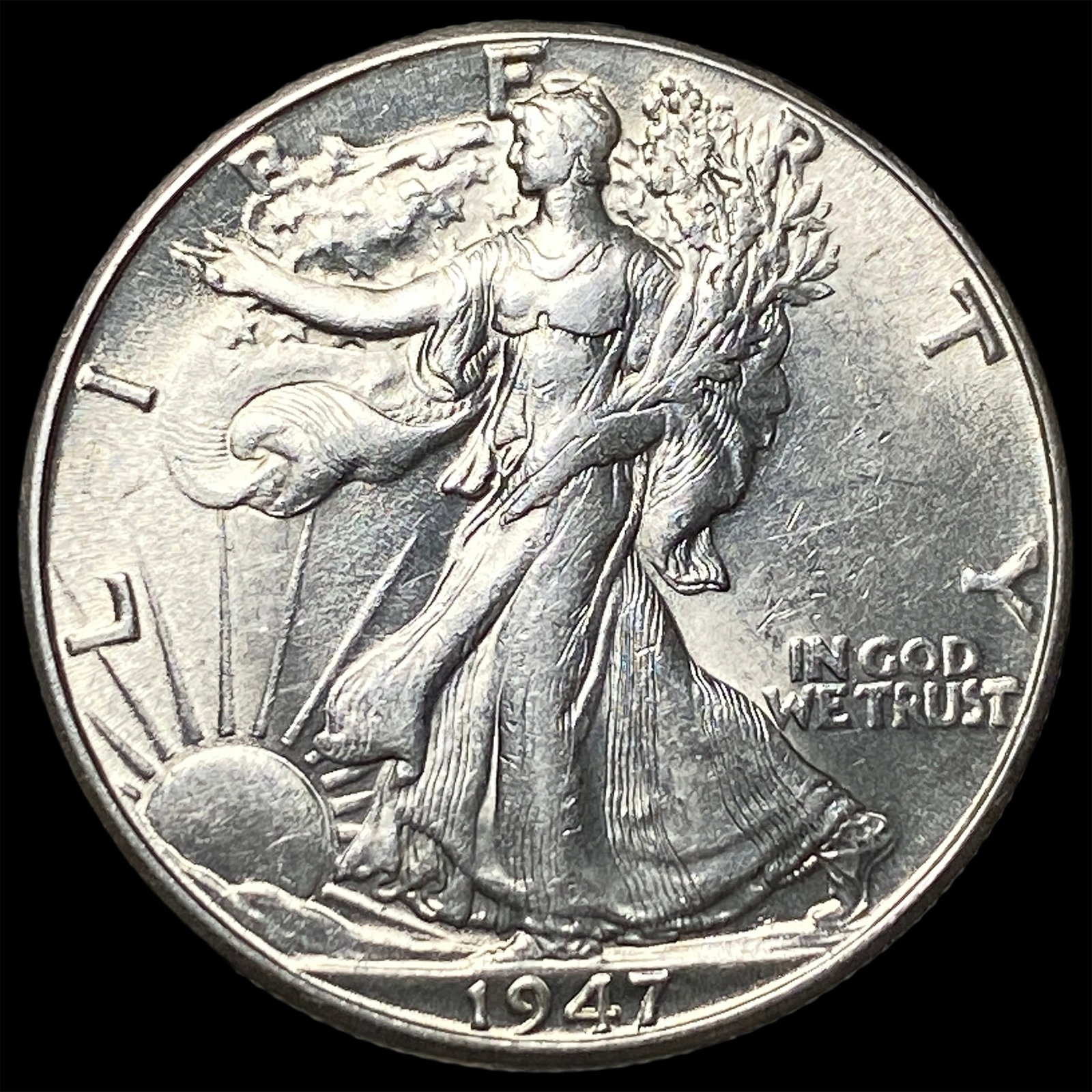 1947-D Silver Half Dollar Walking Liberty CHOICE AU: 1947-D Silver Half Dollar Walking Liberty CHOICE AU