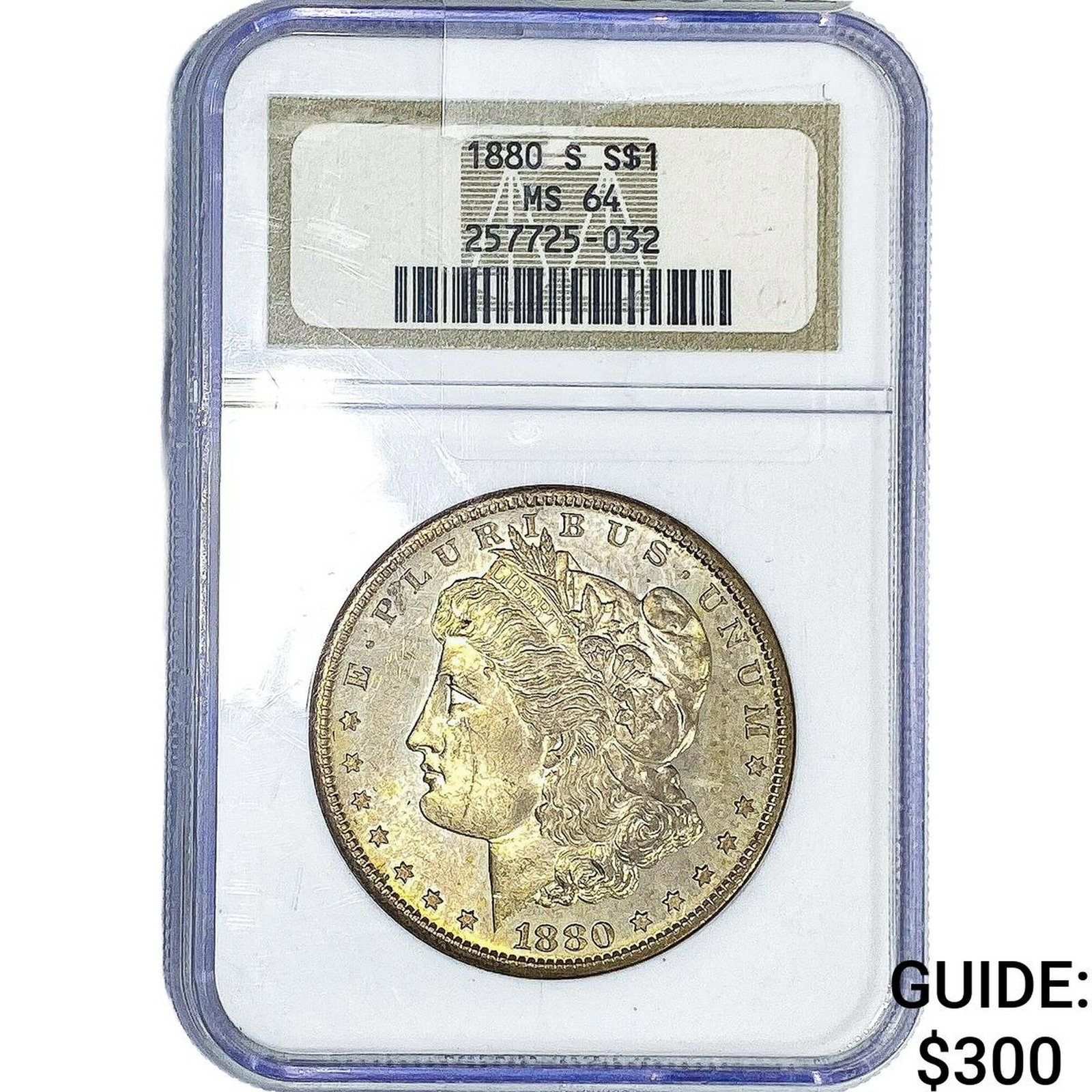 1880-S Morgan Silver Dollar NGC MS64: 1880-S Morgan Silver Dollar NGC MS64