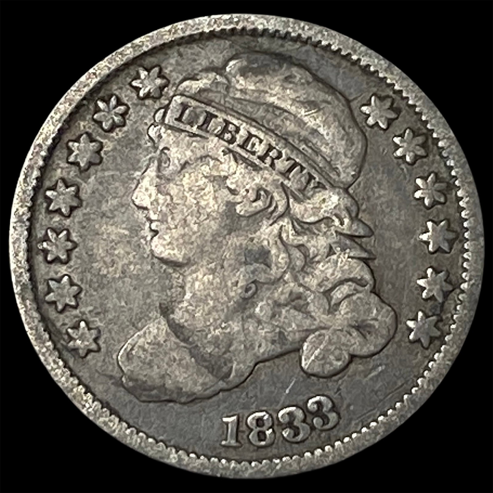 1833 Capped Bust Dime NICELY CIRCULATED (1 of 2)